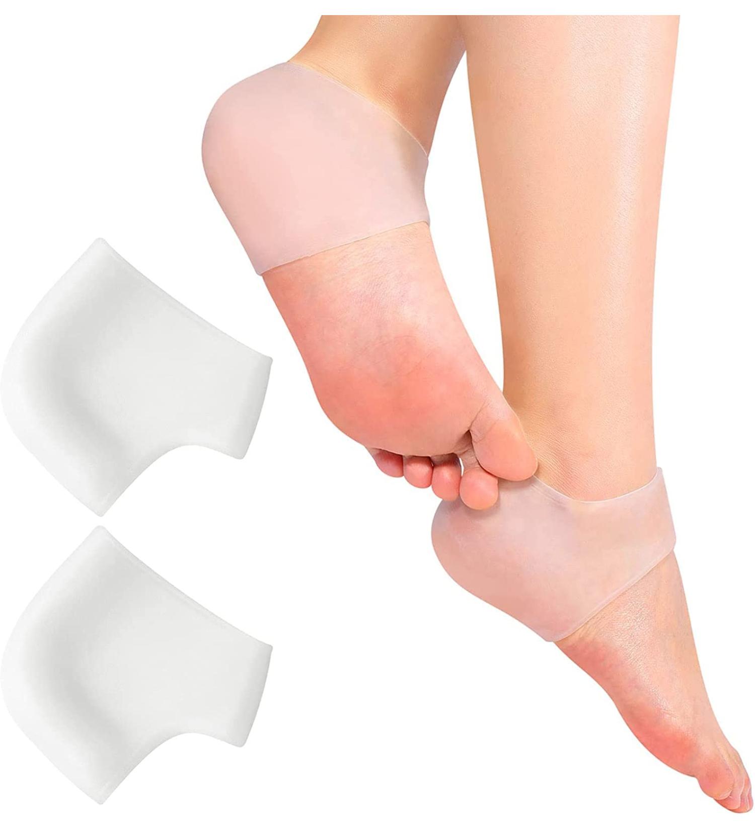 YIAGUN Gel Heel Protection Sleeve - Relief for Heel Pain, Plantar Fasciitis, Dry Heel - 1 Pair - Buy Online on GoSupps.com