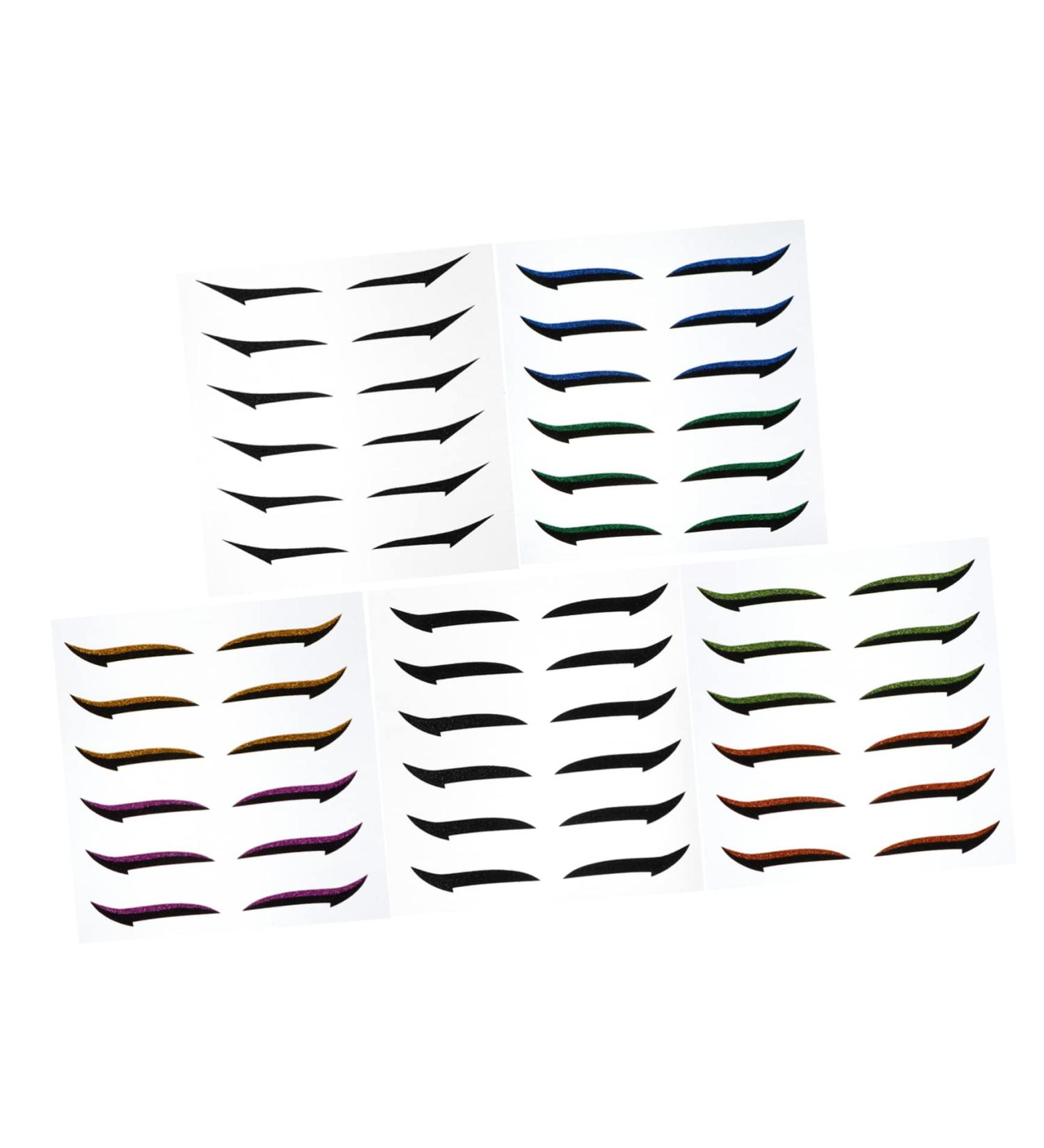 BIUDECO 72 Pairs Glitter Eyeliner Eyelid Makeup Stickers Self-adhesive Eyeliner Sticker Eyeshadow Stencil - Buy Online on GoSupps.com