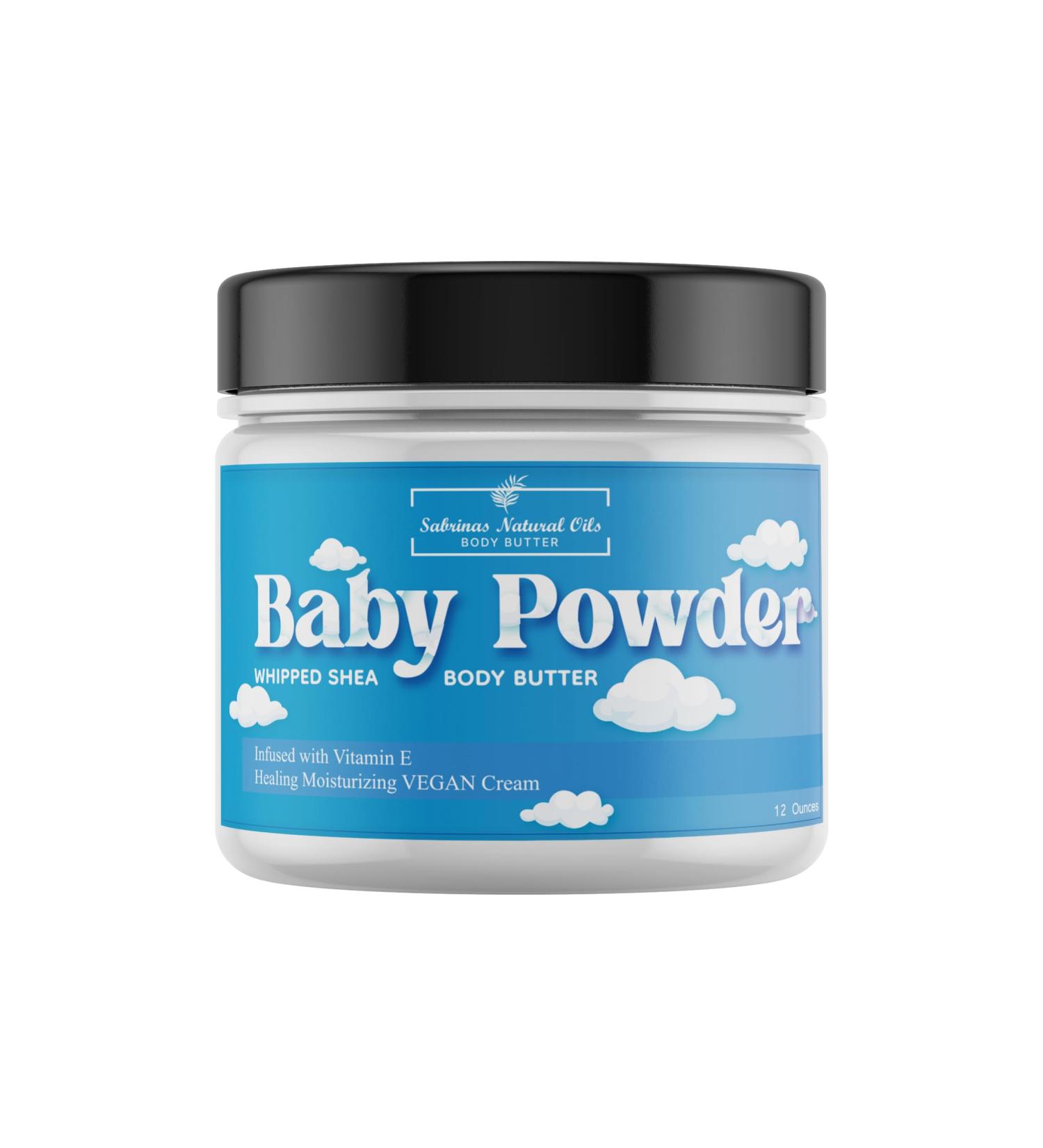 Sabrinas Natural Oils Baby Powder Long-Lasting Hydrating Vitamin E Body Butter Perfume Oil Fragrance 12 Ounce - Buy Online on GoSupps.com