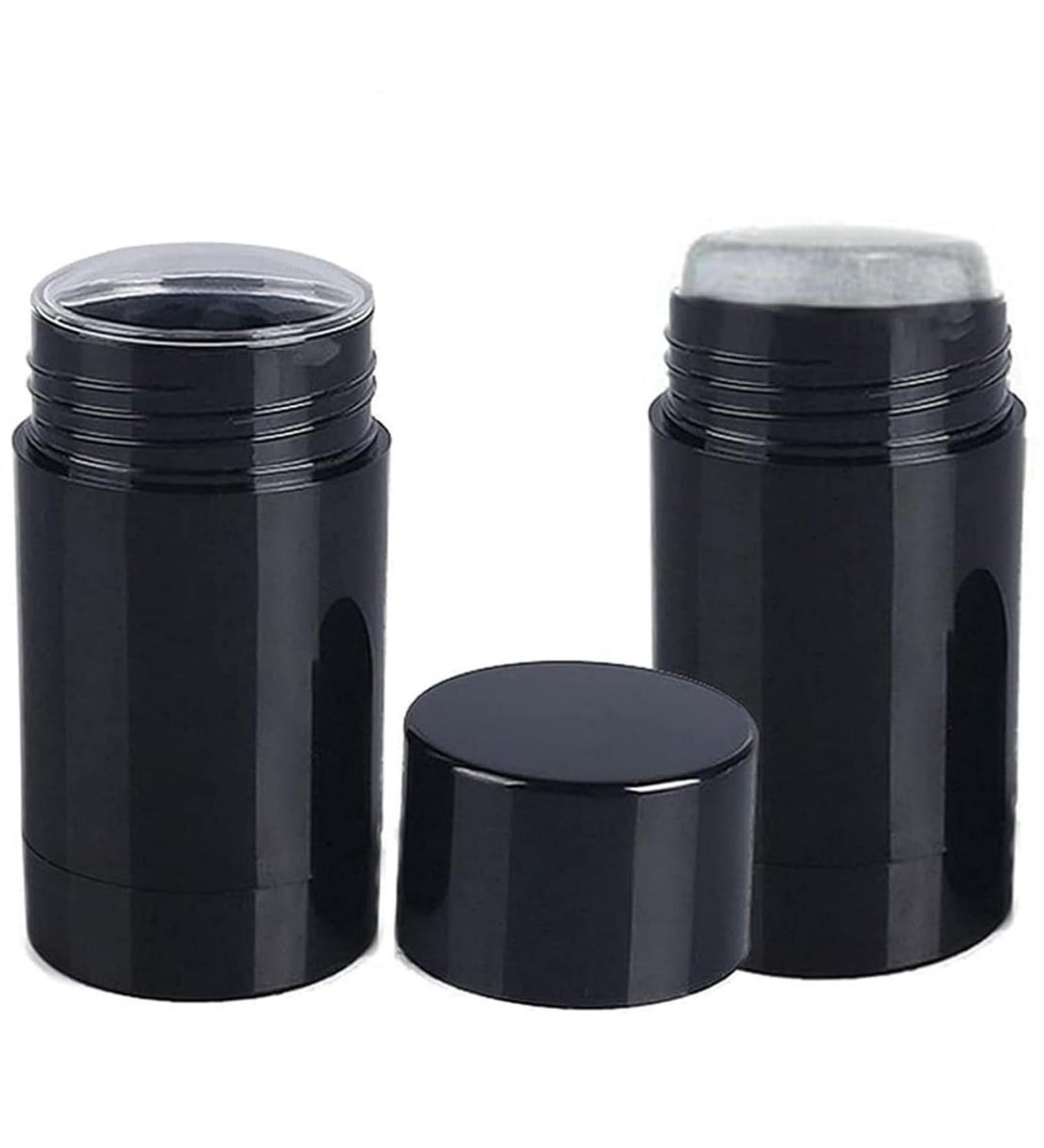 Sxminer 10 Pack 75ml Black Round Empty Deodorant Containers 2.5 Oz Twist Up Filling Stick Refillable Tubes Deodorant Bottles Plastic Lip Balm Tube for Lipstick Crayon Chapstick DIY Make Own Deodorant - Buy Online on GoSupps.com