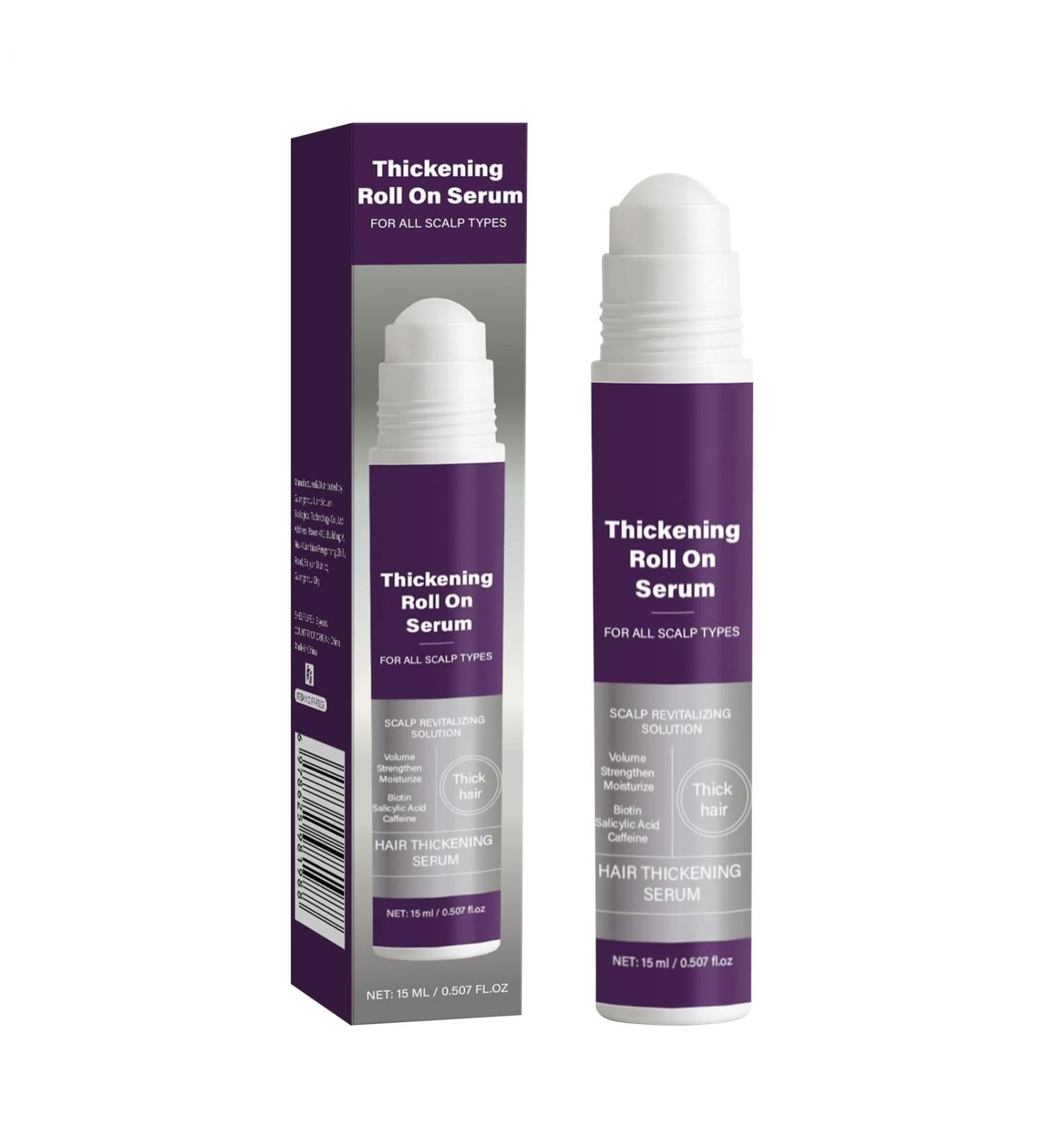 Hair Growth Oil | 15ml Hair Thickening Roll-On | Long-Lasting Scalp Moisturizing Oil - for Straight Curly Damaged Thinning Dry Hair - Travel Daily Salon - Buy Online on GoSupps.com
