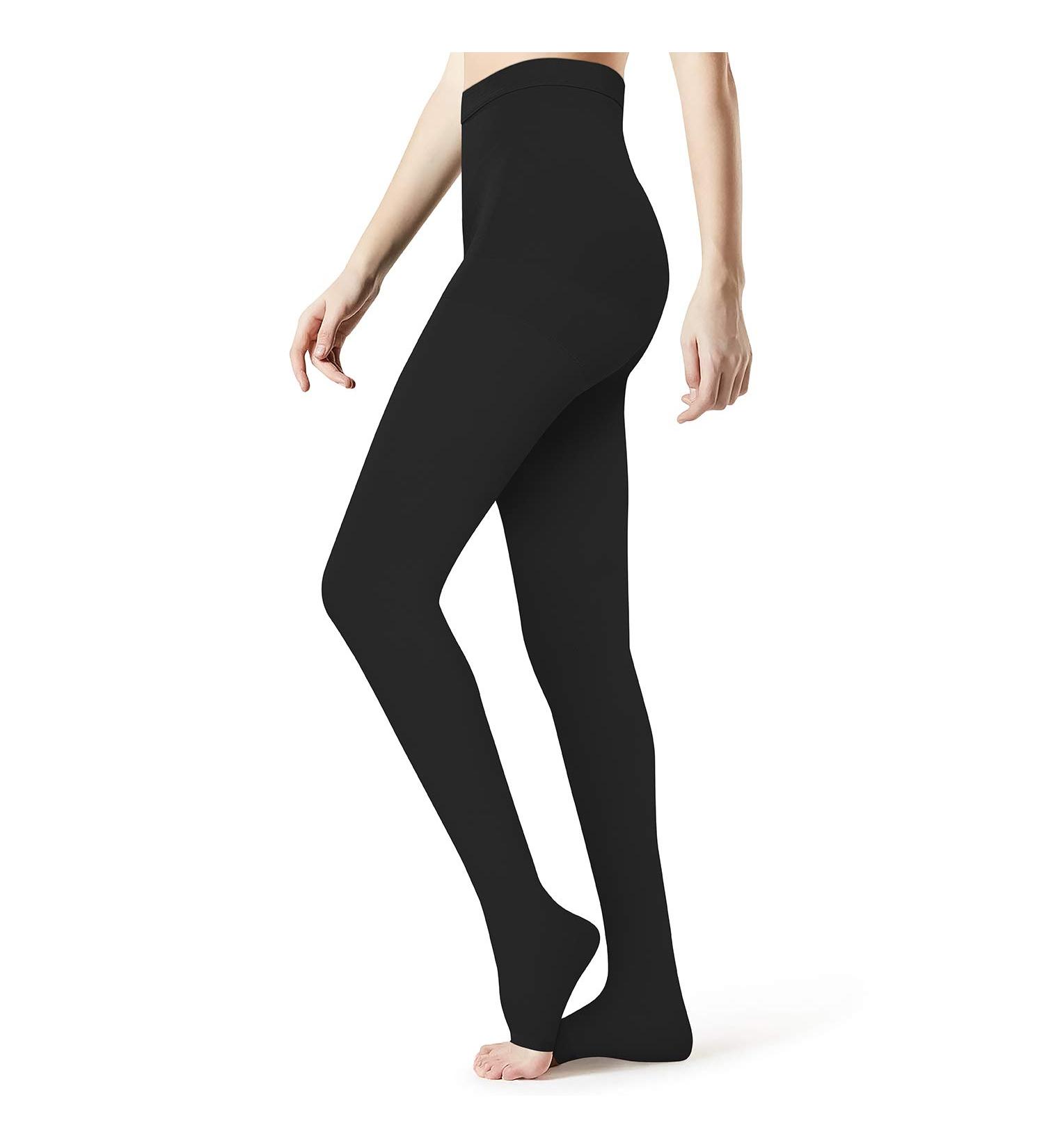 Plus Size Medical Compression Pantyhose Stockings 20-30mmHg for Men and Women - Firm Graduated Support for Swelling, Edema, Varicose Veins - Open Toe Black - Buy Online on GoSupps.com