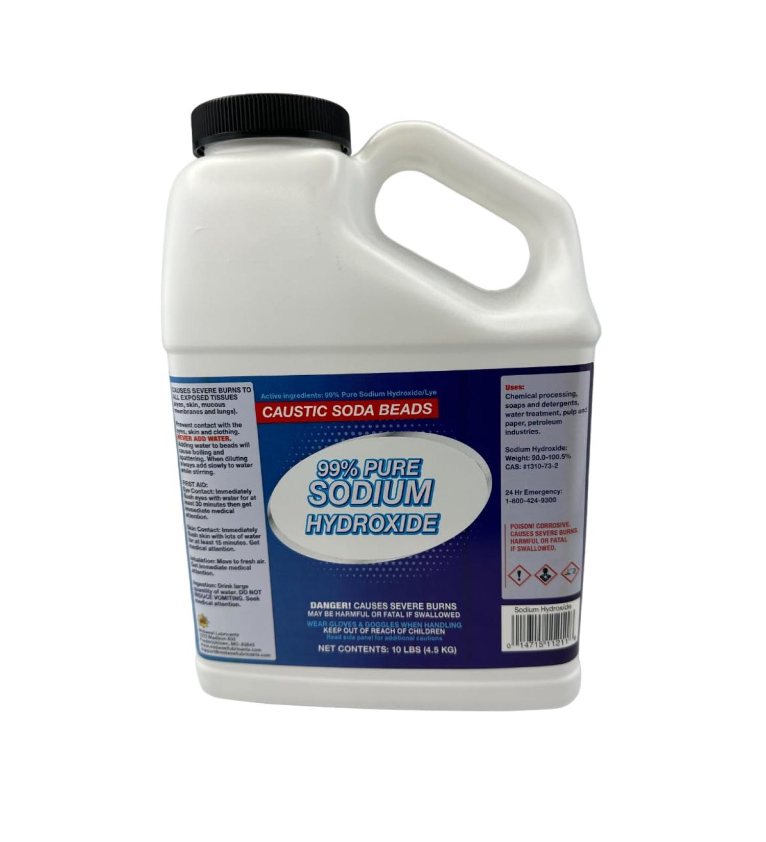 Buy Sodium Hydroxide Lye 10lb - Premium Caustic Soda Beads for Fast International Shipping - Buy Online on GoSupps.com