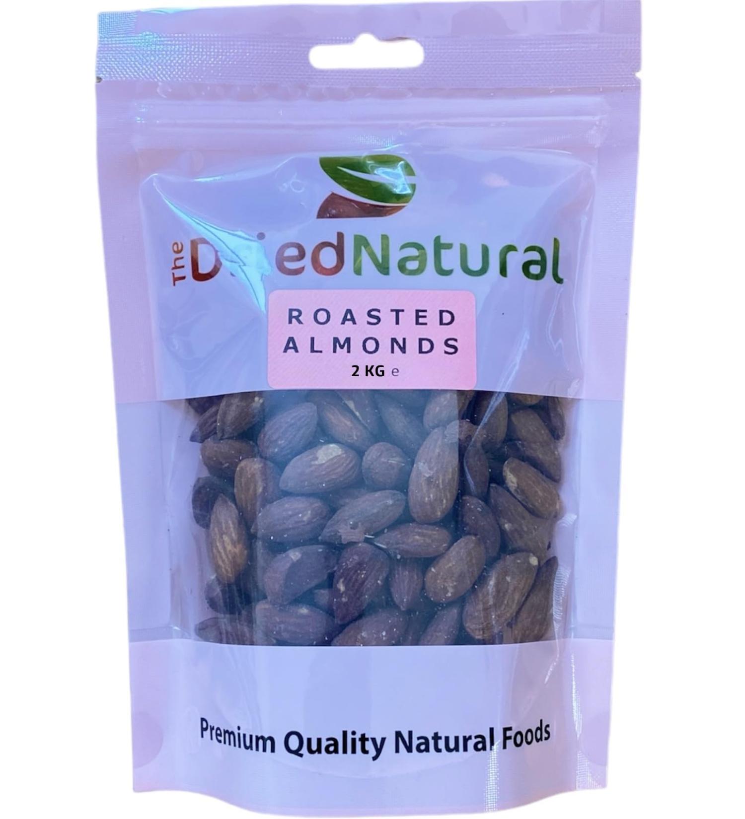 ALMONDS Roasted & Salted Premium Quality 180g 500g 1kg 2kg 5 kg - The Dried Natural (2 KG)