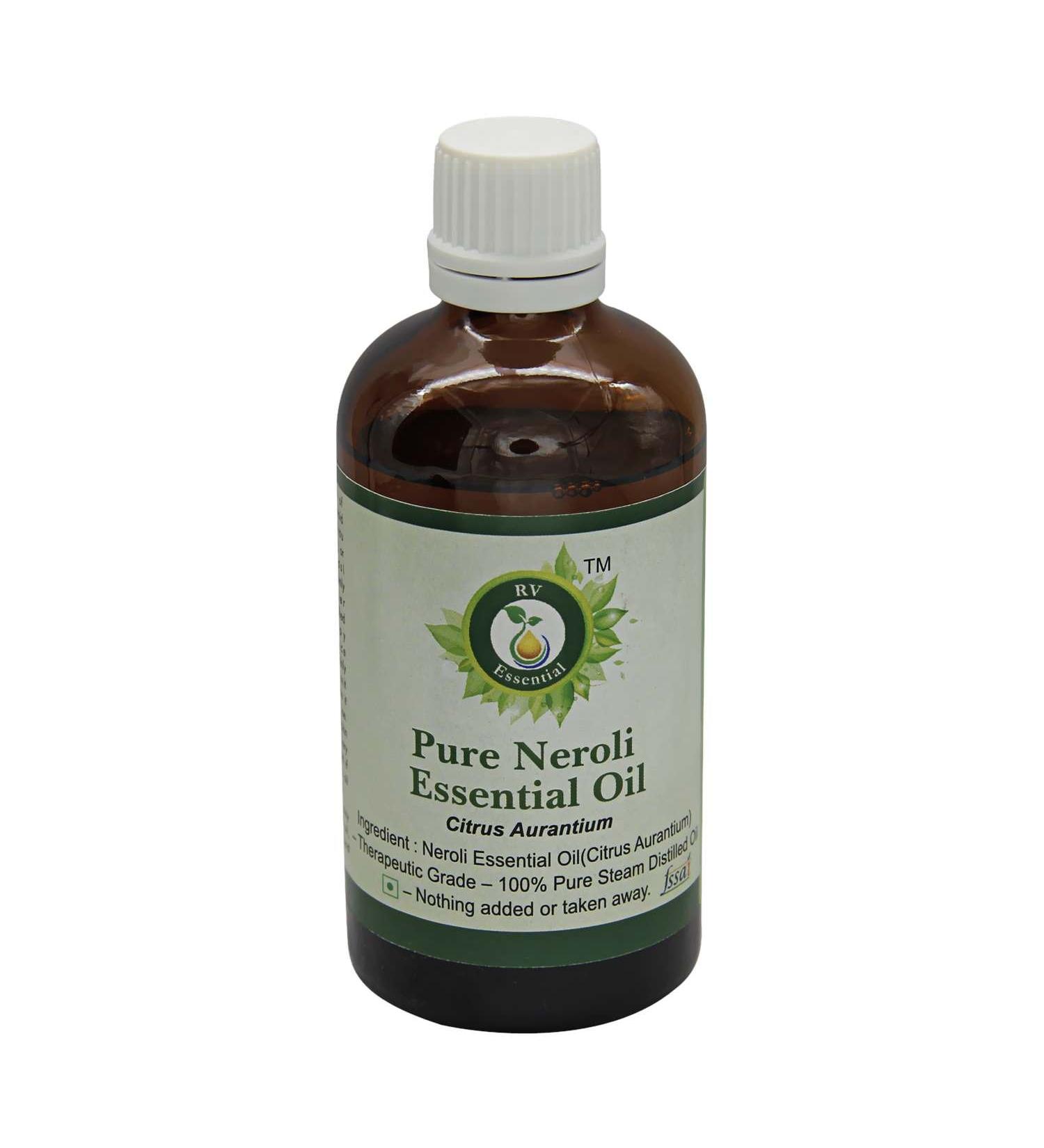 Buy R V Essential Pure Neroli Essential Oil 50ml - 100% Pure Therapeutic Grade Citrus Aurantium for Healthy Skin & Aromatherapy - Buy Online on GoSupps.com