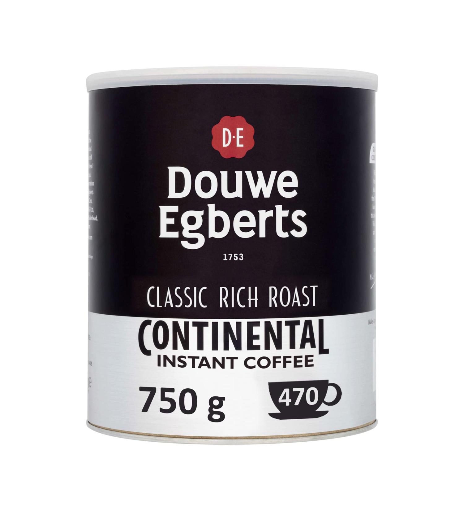 Douwe Egberts Continental Rich Roast Instant Coffee - 750g Tin - Buy Online on GoSupps.com