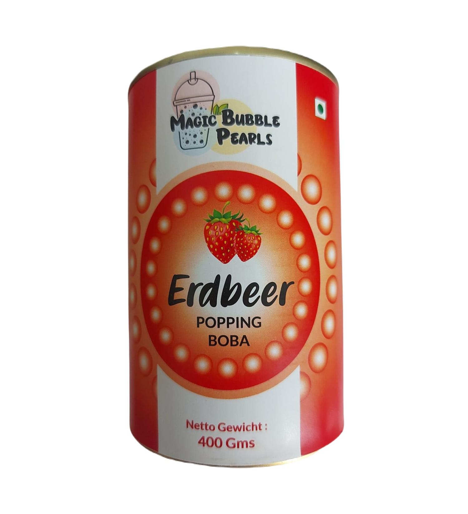 Magic Bubble Tea Pearls Strawberry - 400g Popping Boba Fruit Pearls for International Shipping | Buy Now! - Buy Online on GoSupps.com