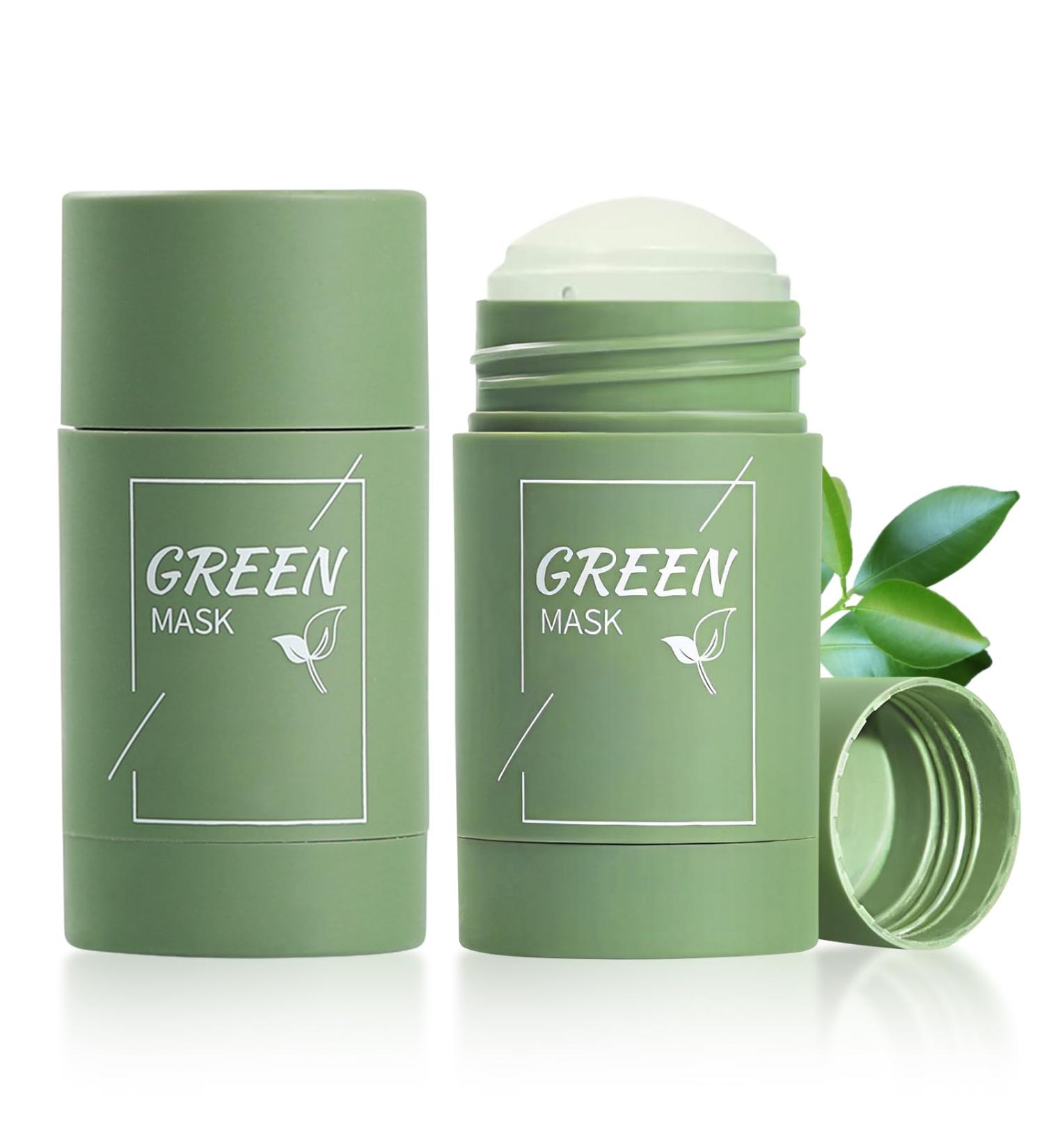  FOCUSUN Green Mask Clay Stick Green Tea Purifying Clay Stick Mask Deep Cleansing Anti-Acne Mask Fine Solid Mask Moisturizing Nourishing Skin - Buy Online on GoSupps.com