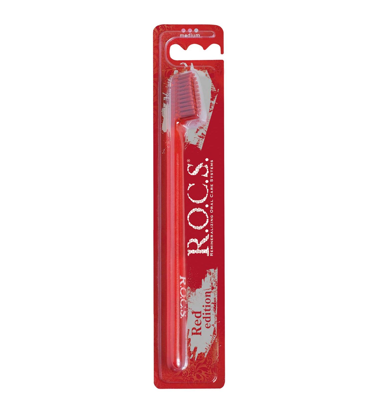 ROCS Red Edition Toothbrush for Adults - Premium Oral Care | Buy Internationally - Buy Online on GoSupps.com