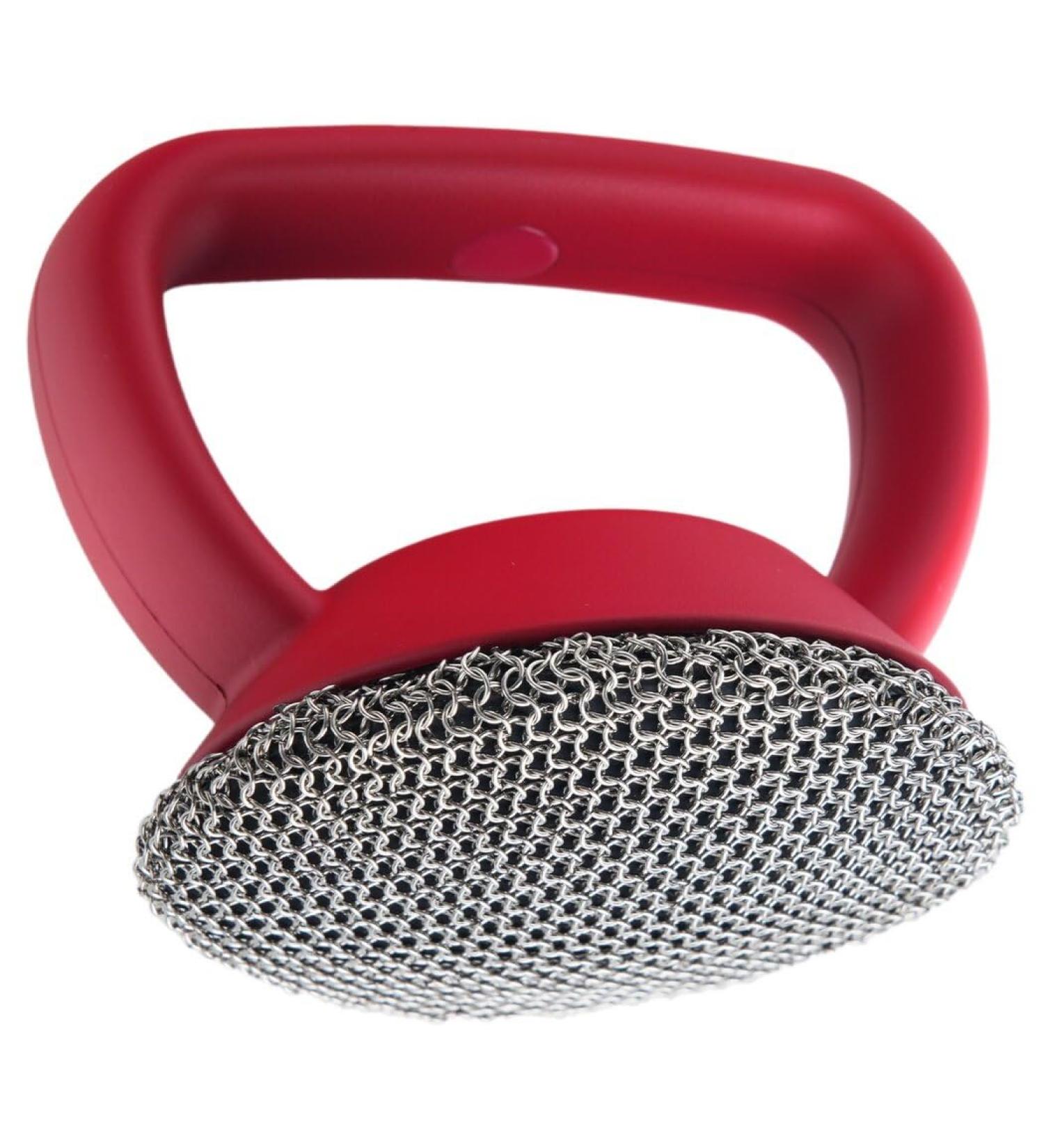 Kapmore Stainless Steel Scrubber Non-slip: Ergonomic Metal Silicone Portable Palm Cleaning Brush Cleaner Scrubber with Handle - Buy Online on GoSupps.com