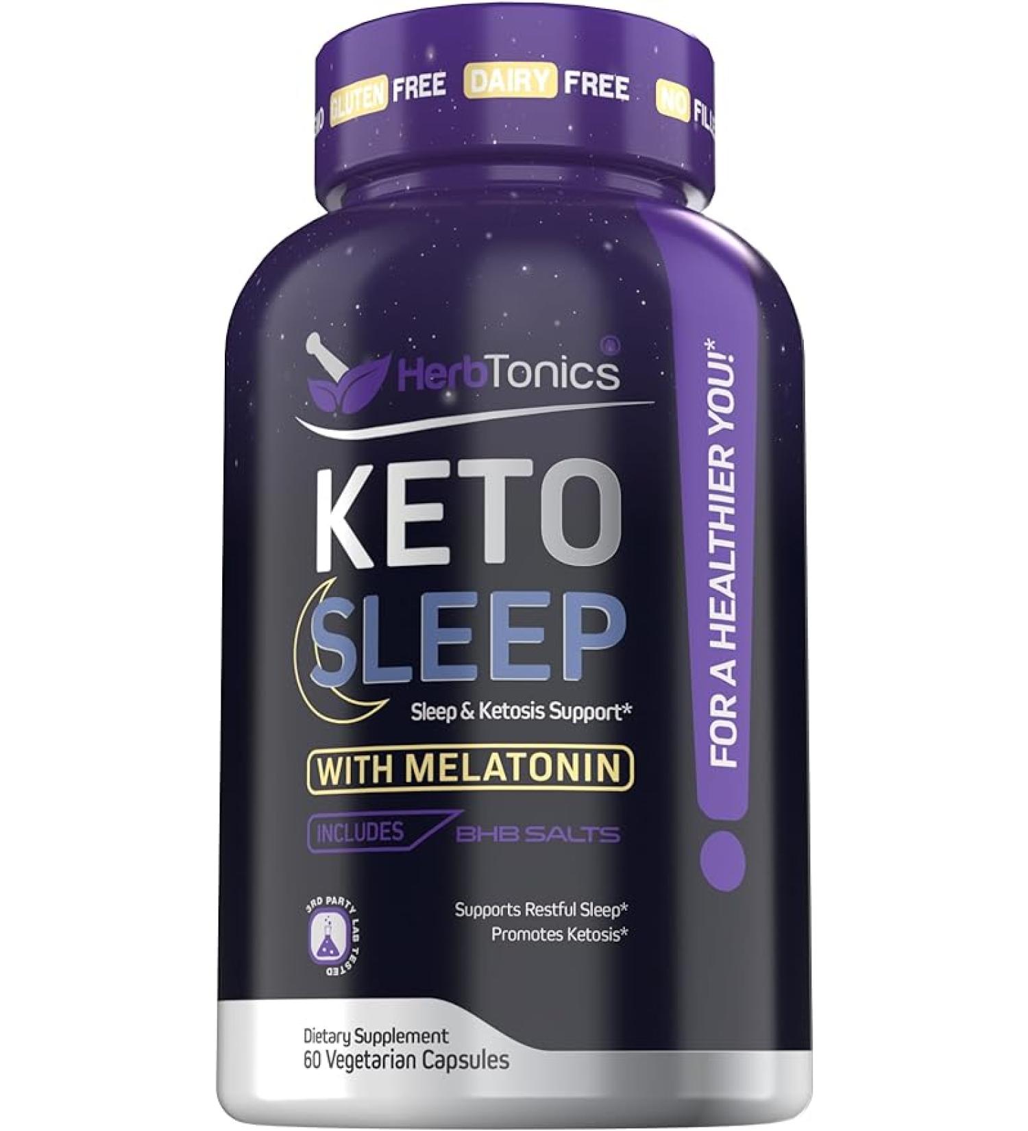 Keto Sleep Exogenous Ketones and Sleep Aids for Adults | Melatonin 5mg with Keto BHB to Help You Fall Asleep Faster Stay in Ketosis Overnight & Support Your Regular Sleep Routine (Keto Sleep) - Buy Online on GoSupps.com