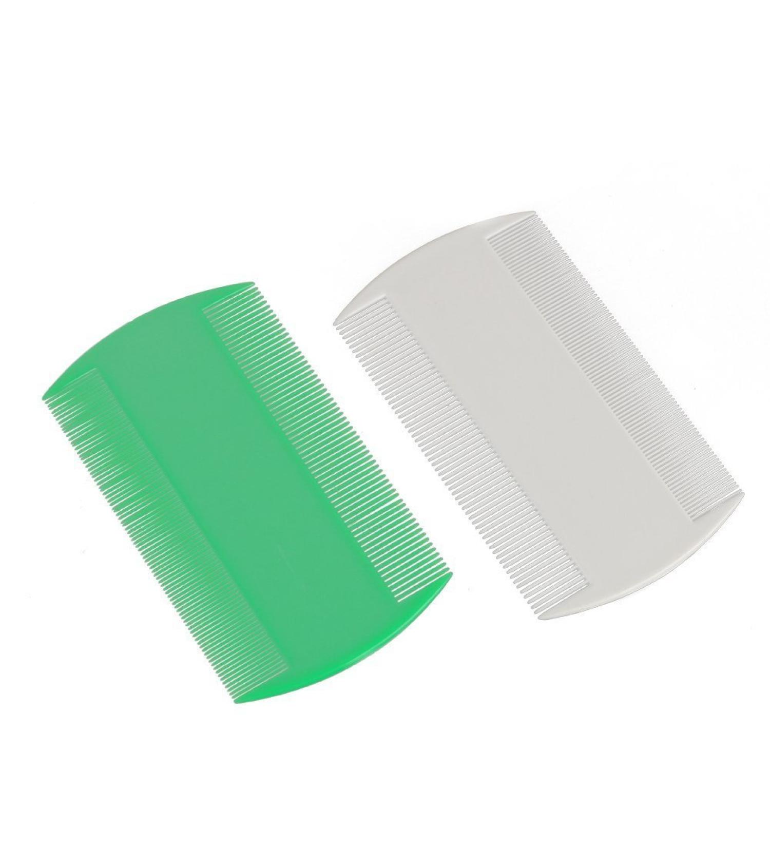 Double Sided Nit Fine Tooth Head Lice Comb 2 Pcs - Plastic Hair Care for Kids & Pets - Buy Online on GoSupps.com