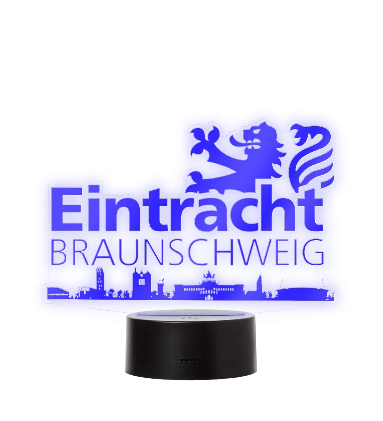 Eintracht Braunschweig LED Skyline Lamp - Blue & Yellow | International Shipping Available - Buy Online on GoSupps.com