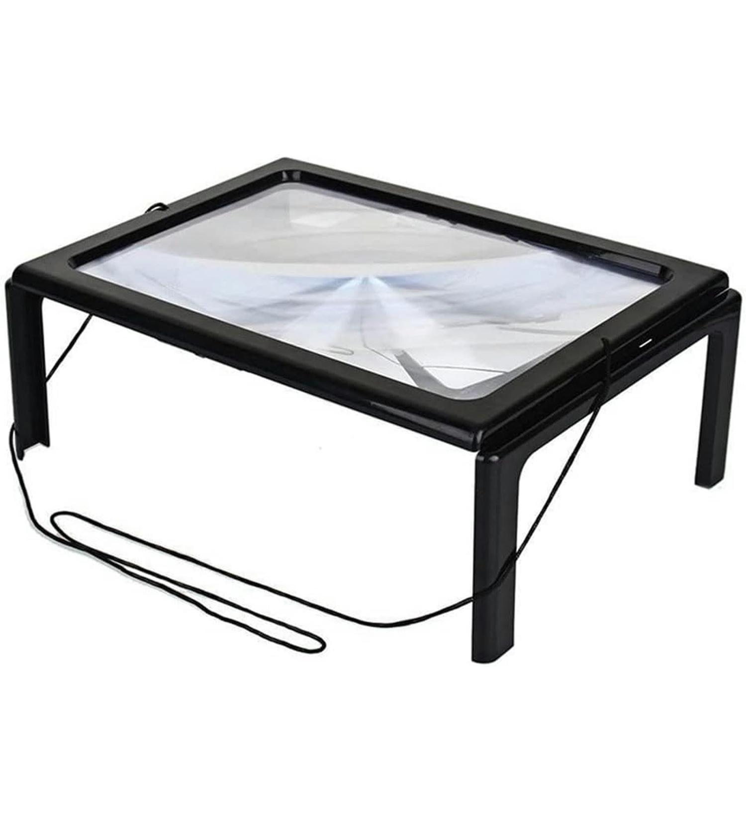 Portable Reading 3X Magnifier Full Page Optical Magnifying Foldable A4 LED Lens Desk for Sewing Knitting Full of Stars - Buy Online on GoSupps.com