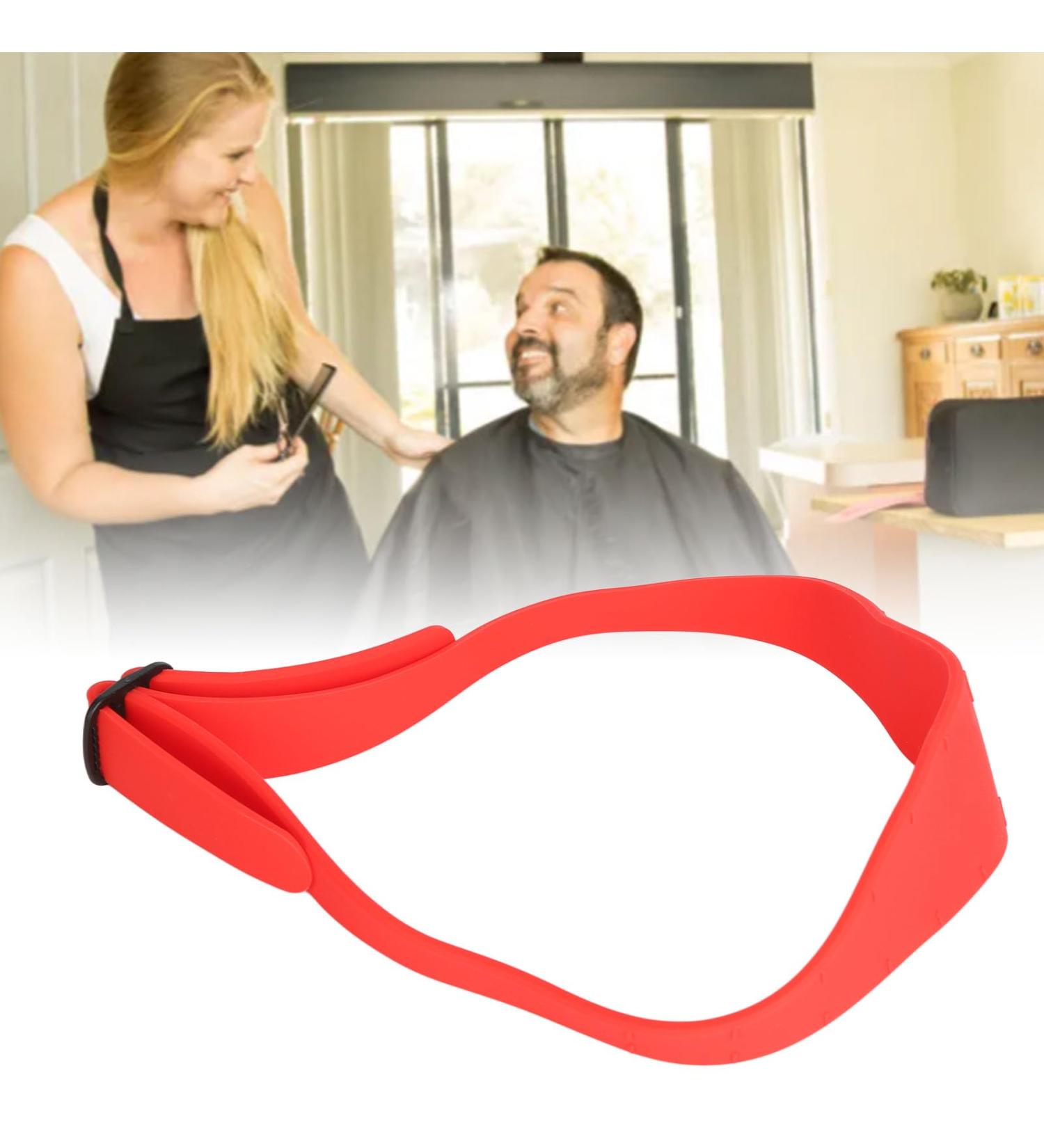 DIY Haircut Tool with Silicone Neckline Shaving Template - Easy Hair Trimming Solution (Red) | International Shipping Available - Buy Online on GoSupps.com