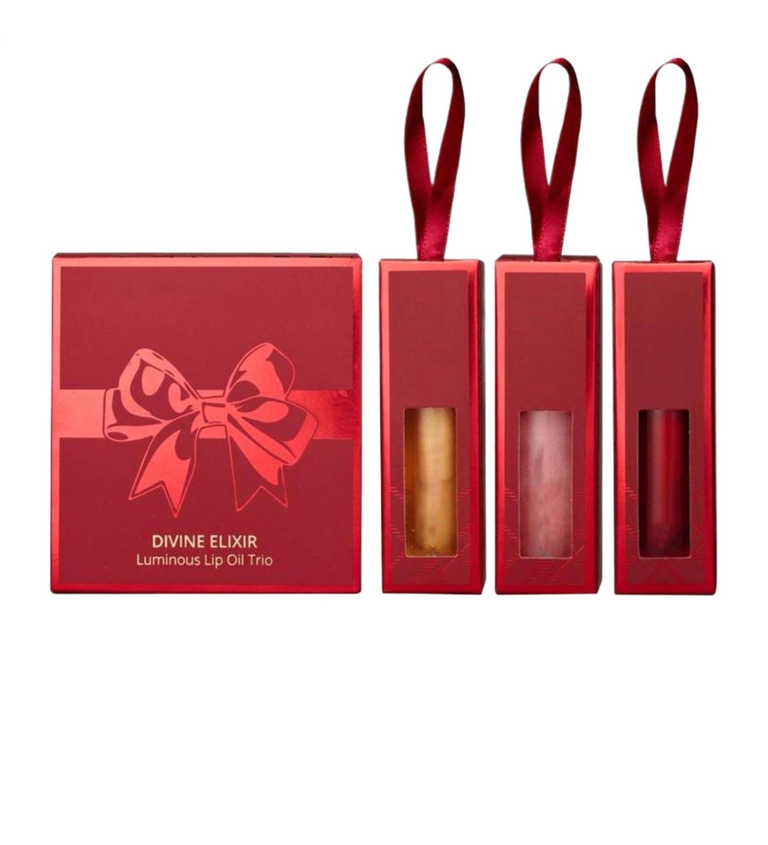 Lip Oil Set 3 Piece Moisturizing Shiny Plumping Makeup Moisturizing For Womens Lips For Woman Girls Girlfriend Daily Use Travel Dating Work Commuting Party - Buy Online on GoSupps.com