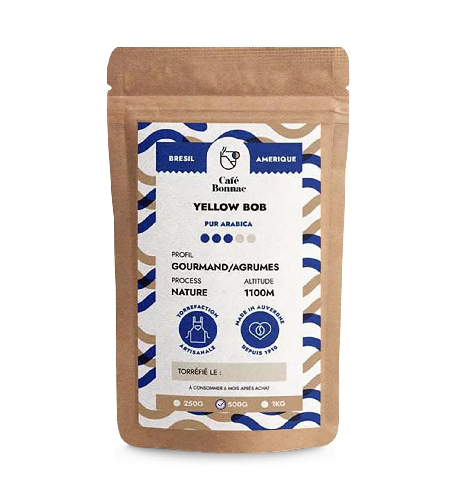 Caf Bonnac Caf En Grain Br sil Yellow BoB 500gr | 100% Arabica Doux Et Harmonieux | Notes De Noix Chocolat Au Lait Et Miel | Grand Cru Nature | Torr faction Artisanale | Machine Caf Grain 1 500 g (Lot de 1) - Buy Online on GoSupps.com
