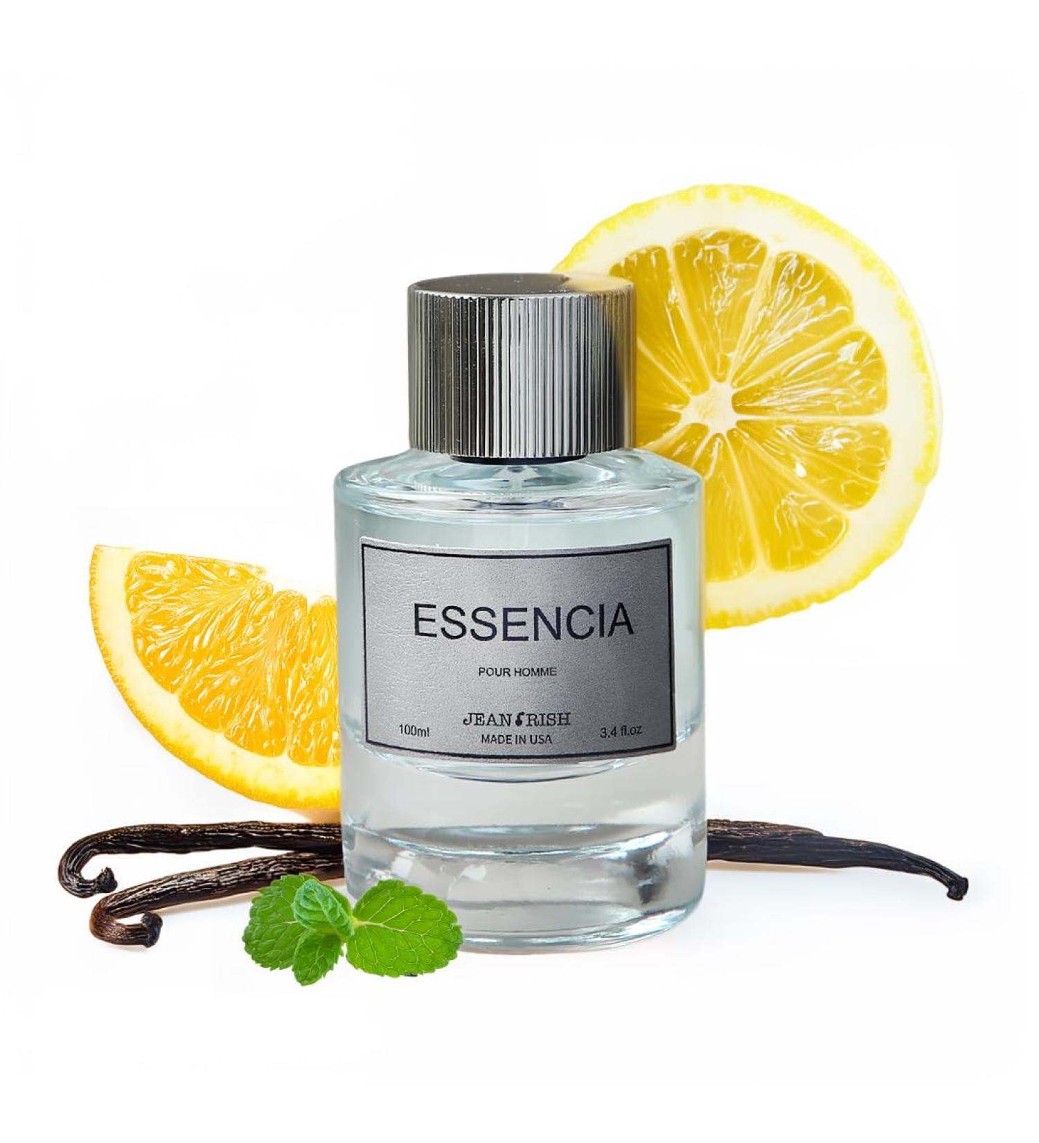 Jean Rish Essencia Pour Homme Eau De Parfume for Men (3.4 Fl Oz / 100ml) with Orange Mint & Madagascar Vanilla Notes - Long Lasting and Luxury Fragrance - Buy Online on GoSupps.com