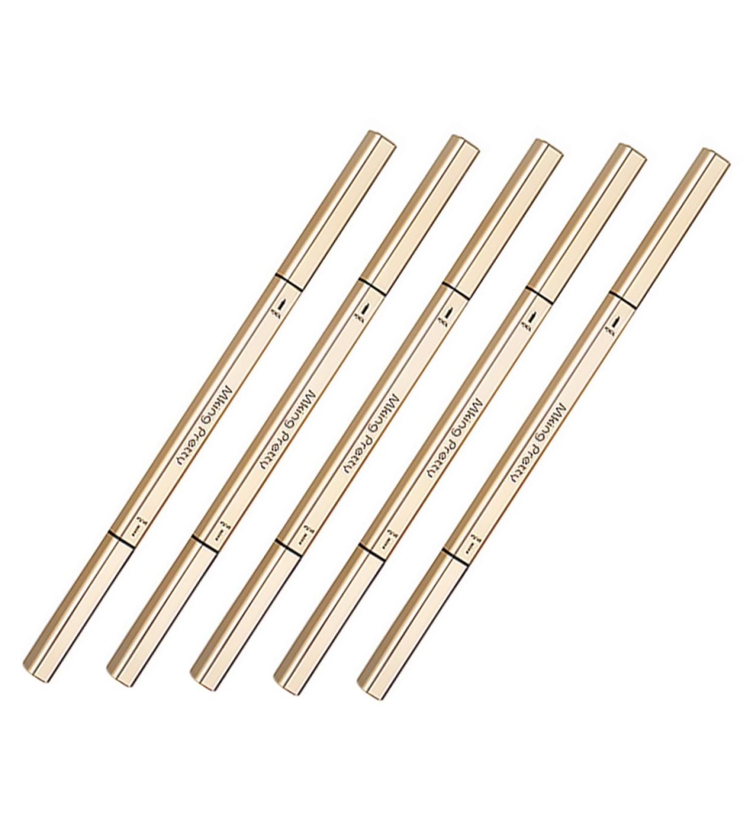 Mipcase 5pcs Double Ended Eyebrow Pencil Small Gold Bars Double Head - Buy Online on GoSupps.com