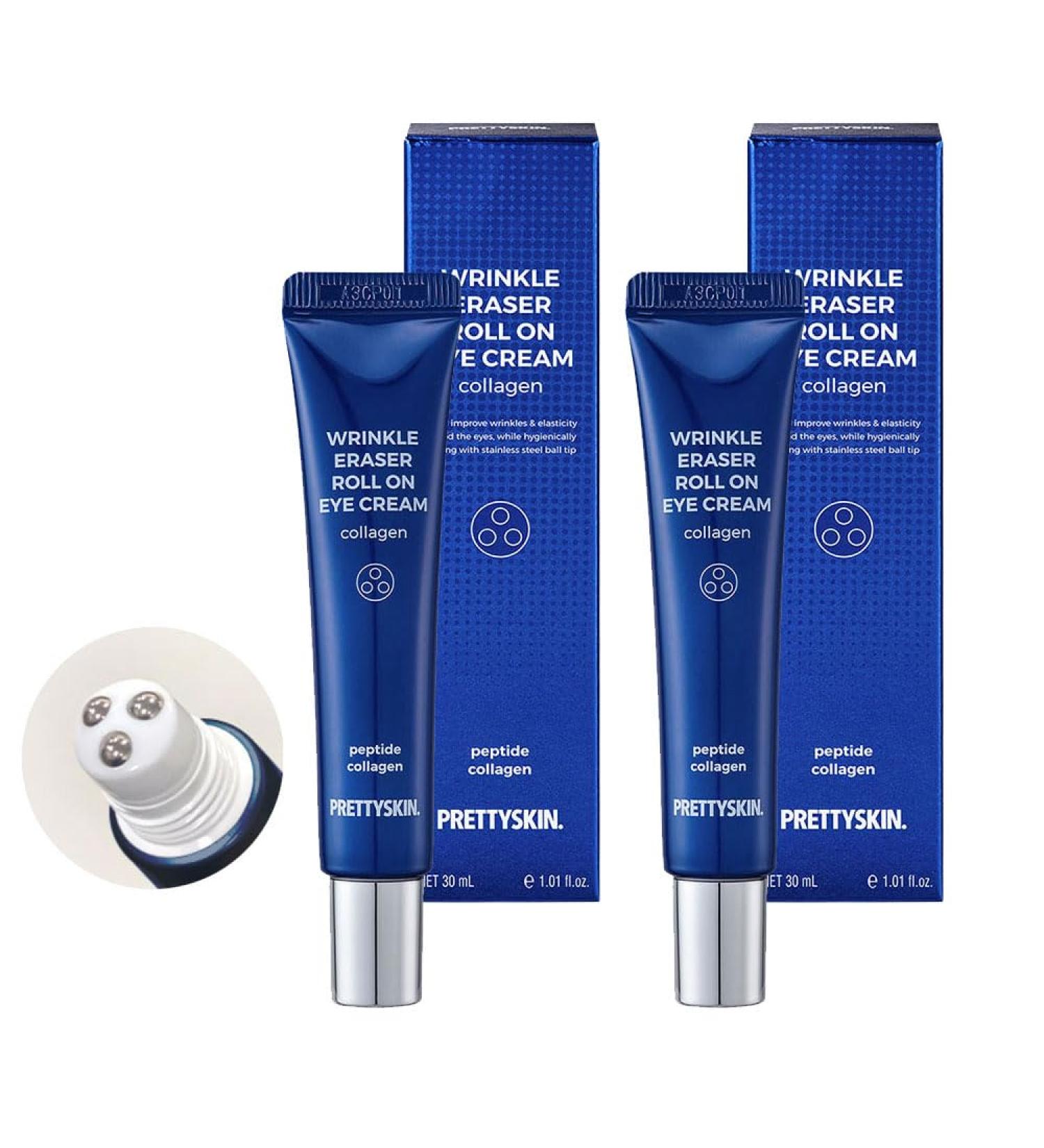 Buy PS.PRETTYSKIN Roll On Eye Cream 30ml - Vitamin A & Stainless Steel Tip for Wrinkle Reduction & Elasticity - International Shipping Available - Buy Online on GoSupps.com