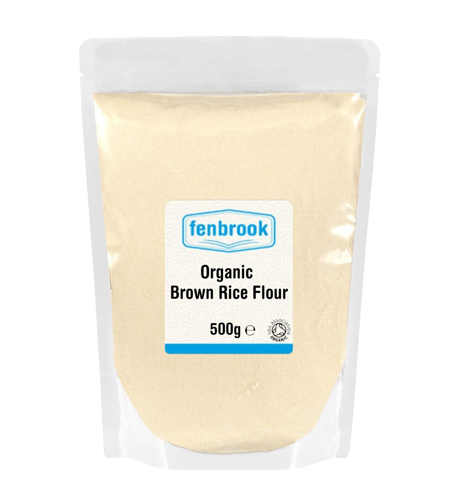 Certified Organic Brown Rice Flour 500g by Fenbrook Organic - Premium Quality - Buy Online on GoSupps.com