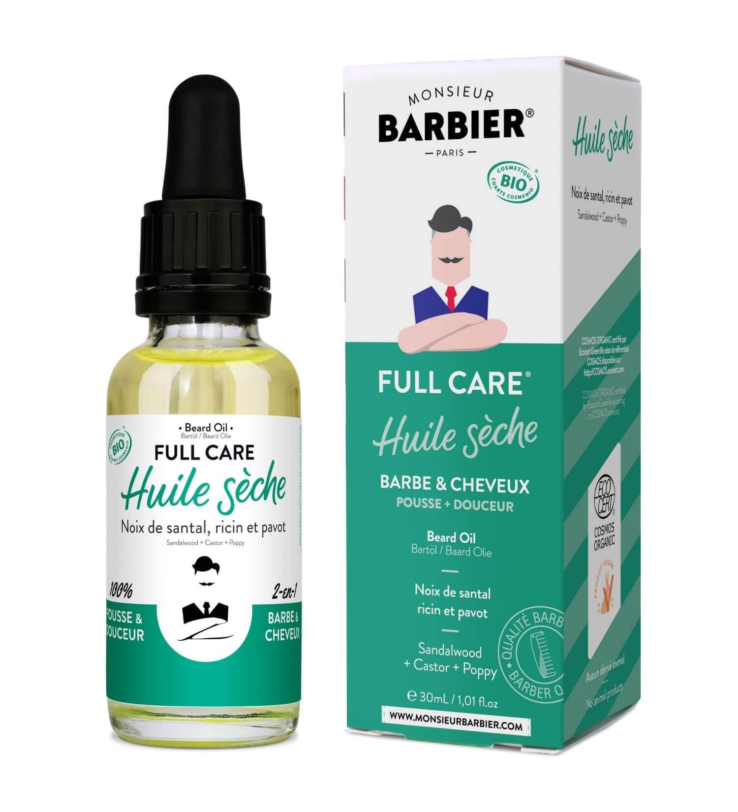 Mr. Barbie 2-in-1 Beard & Hair Oil | 100% Natural French Moisturizer | Organic Vegan with Castor Sandalwood & Mavot | 30ml - Buy Online on GoSupps.com