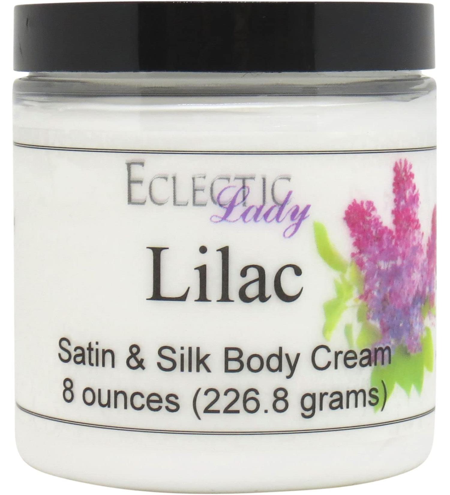 Buy Eclectic Lady Lilac Satin & Silk Cream Body Lotion - 8 oz | Shea Butter Aloe Vitamin E | Handcrafted in USA | Phthalate-Free | Perfect for Women - Buy Online on GoSupps.com