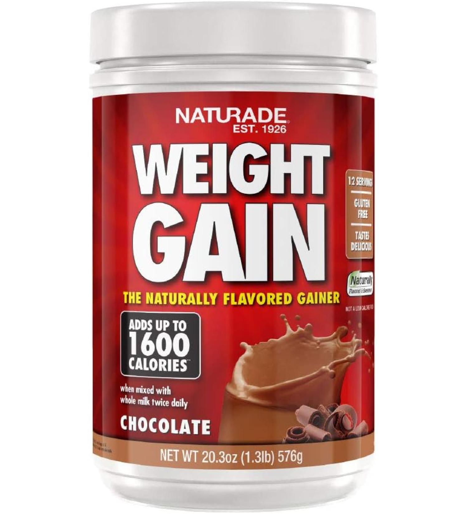 Naturade All-Natural Weight Gain Drink Mix Chocolate 20.3oz - Instant Nutrition Boost - Buy Online on GoSupps.com