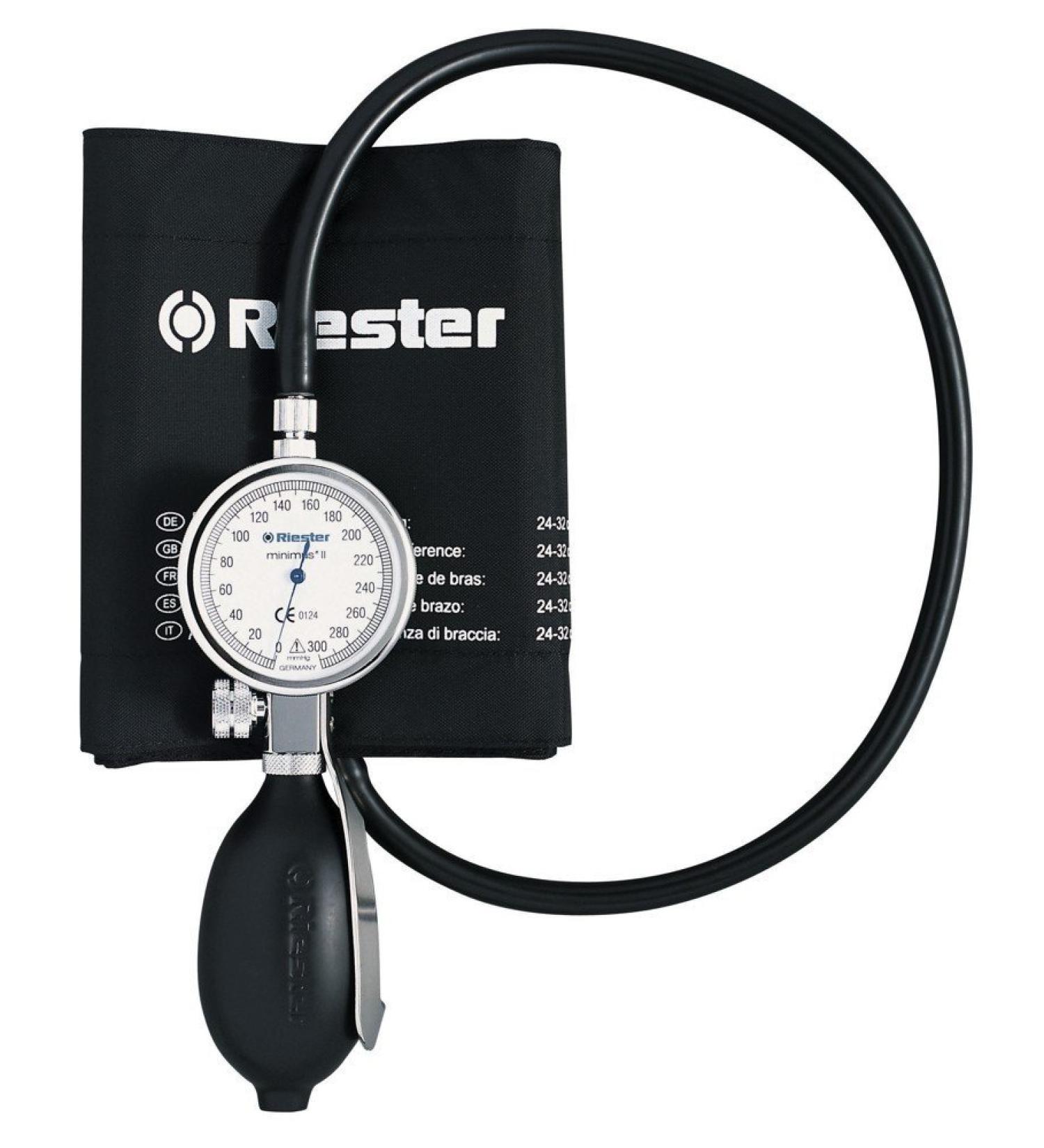 Riester 1312 minimus II blood pressure monitor black adult velcro cuff