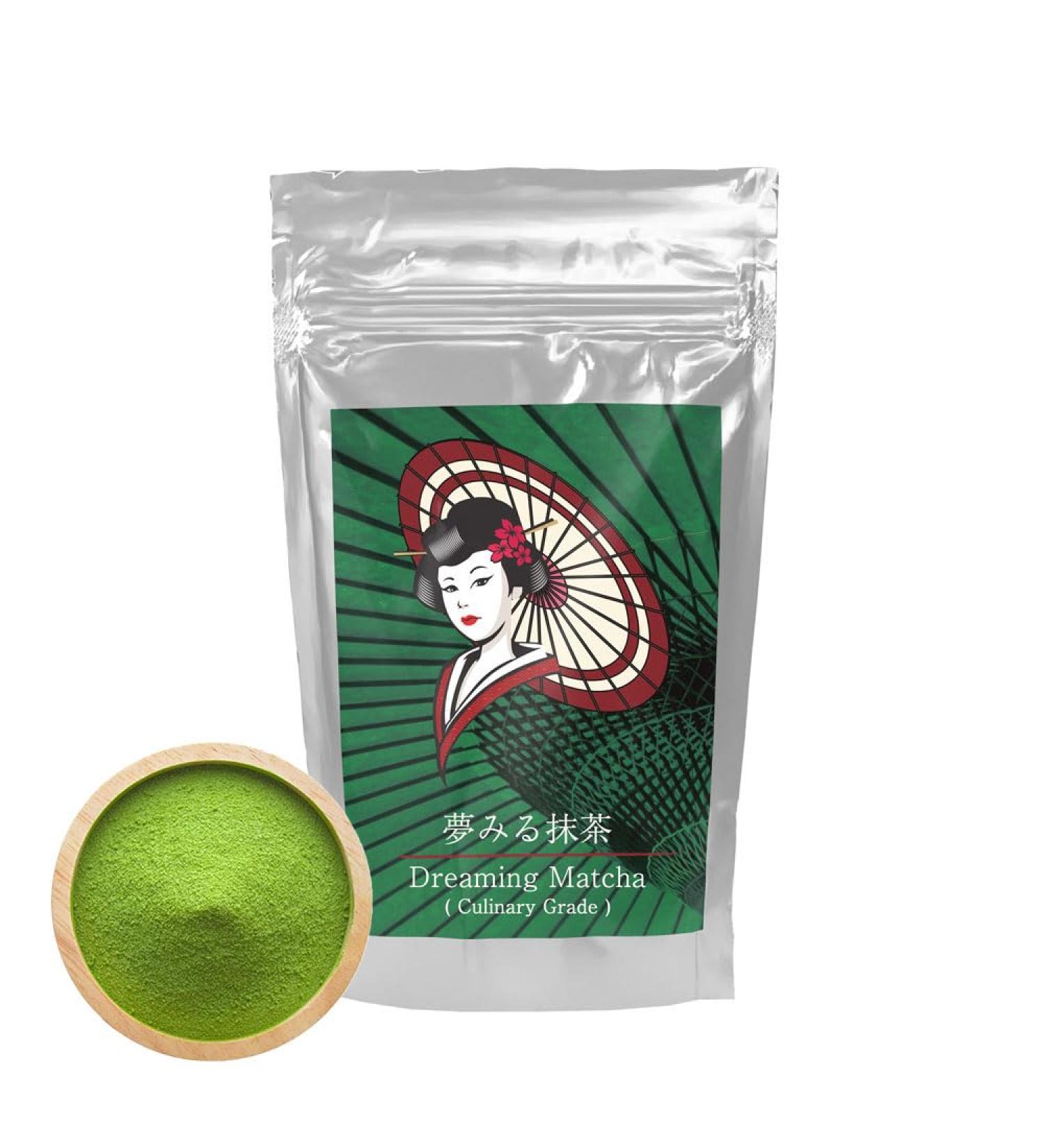 Japanese Matcha Green Tea Powder "Dreaming Matcha" Genuine Authentic Yamecha Yame tea Zen Relax Suvenior (100g Culinary Grade) - Buy Online on GoSupps.com