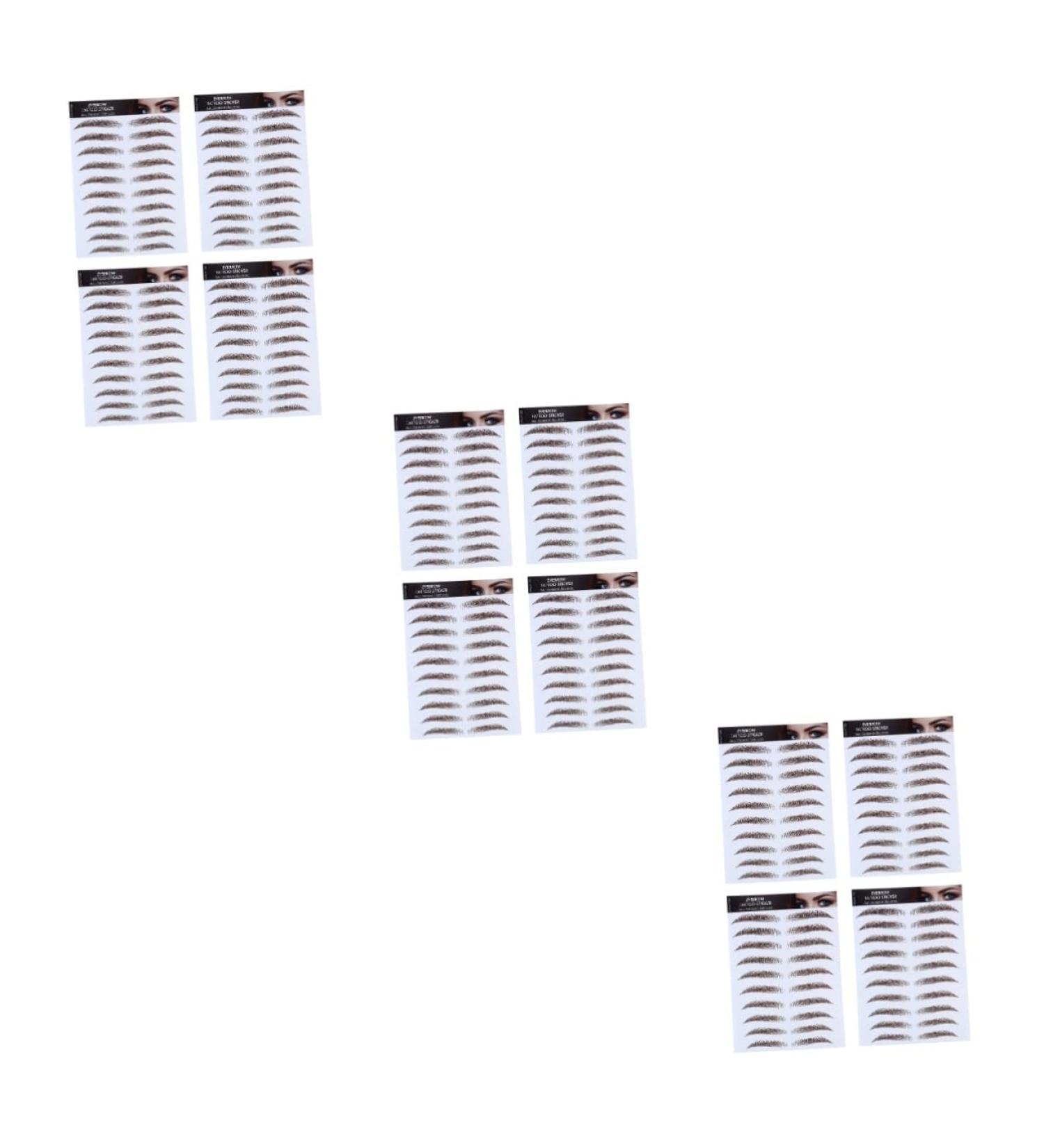 Beavorty 12 pcs eyebrow stickers decal stickers Brown Eyebrow Sticker 6D Hair-Like Eyebrows Stickers shaping - Buy Online on GoSupps.com