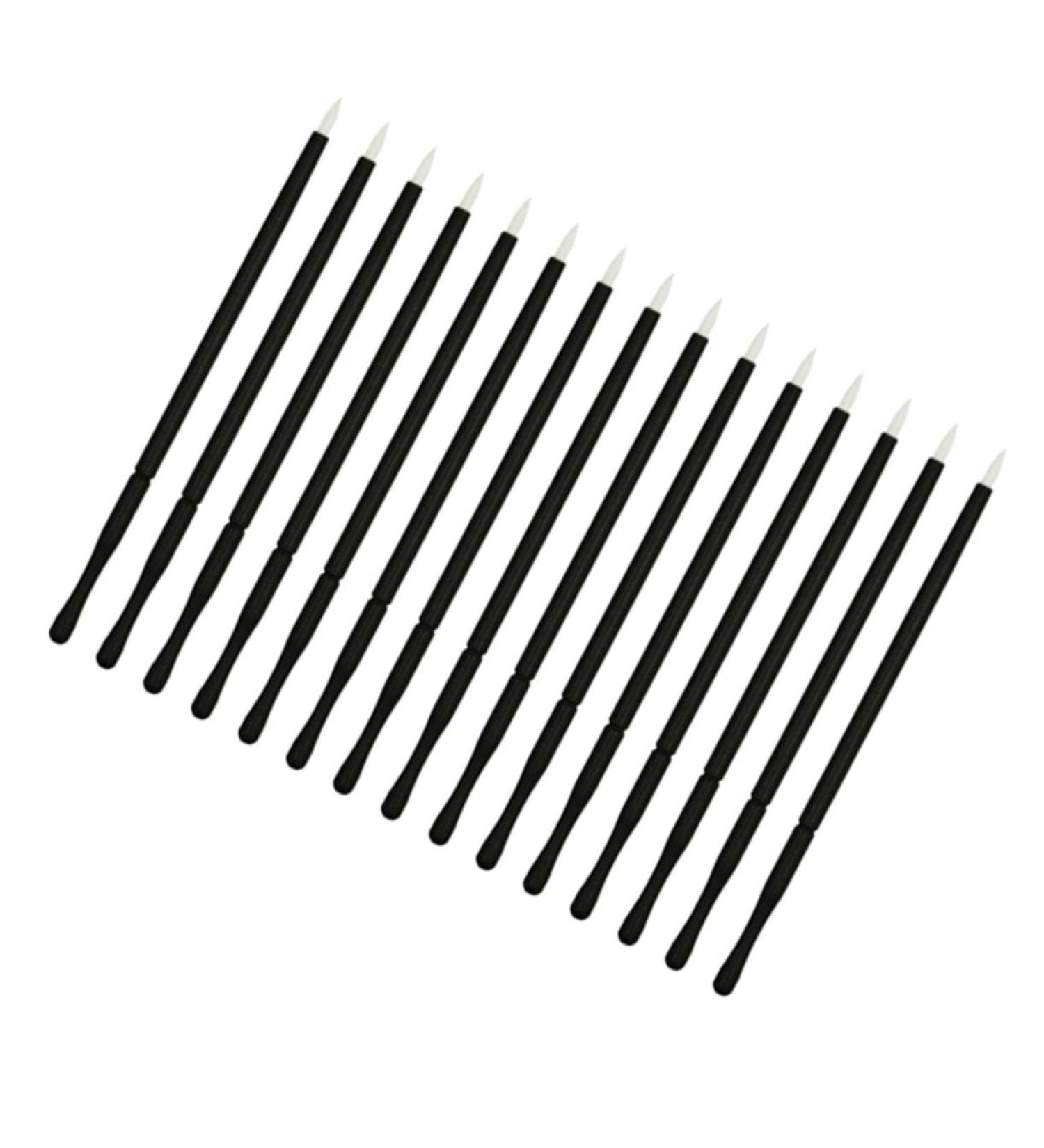 SOESFOUFU Makeup Eye Wands 50pcs Eyeliner with Brush Applicator White Eye Makeup Tools Eyeliner Brush Disposable Wand 10*0.5cm White - Buy Online on GoSupps.com