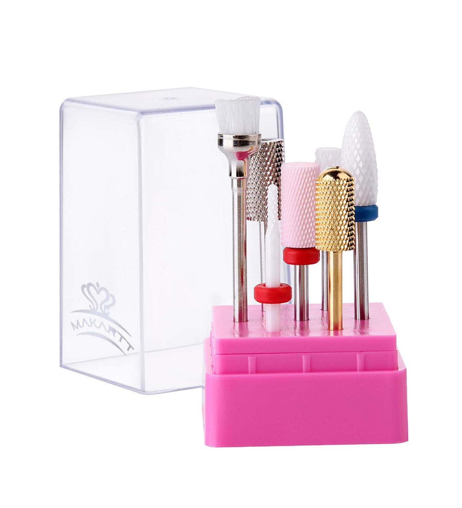 Makartt 7PCS 3/32 Safety Nail Drill Bit Set - Professional Bits for Gel Polish Removal, Cuticle Cleaning, and Manicure - B-18 - Buy Online on GoSupps.com