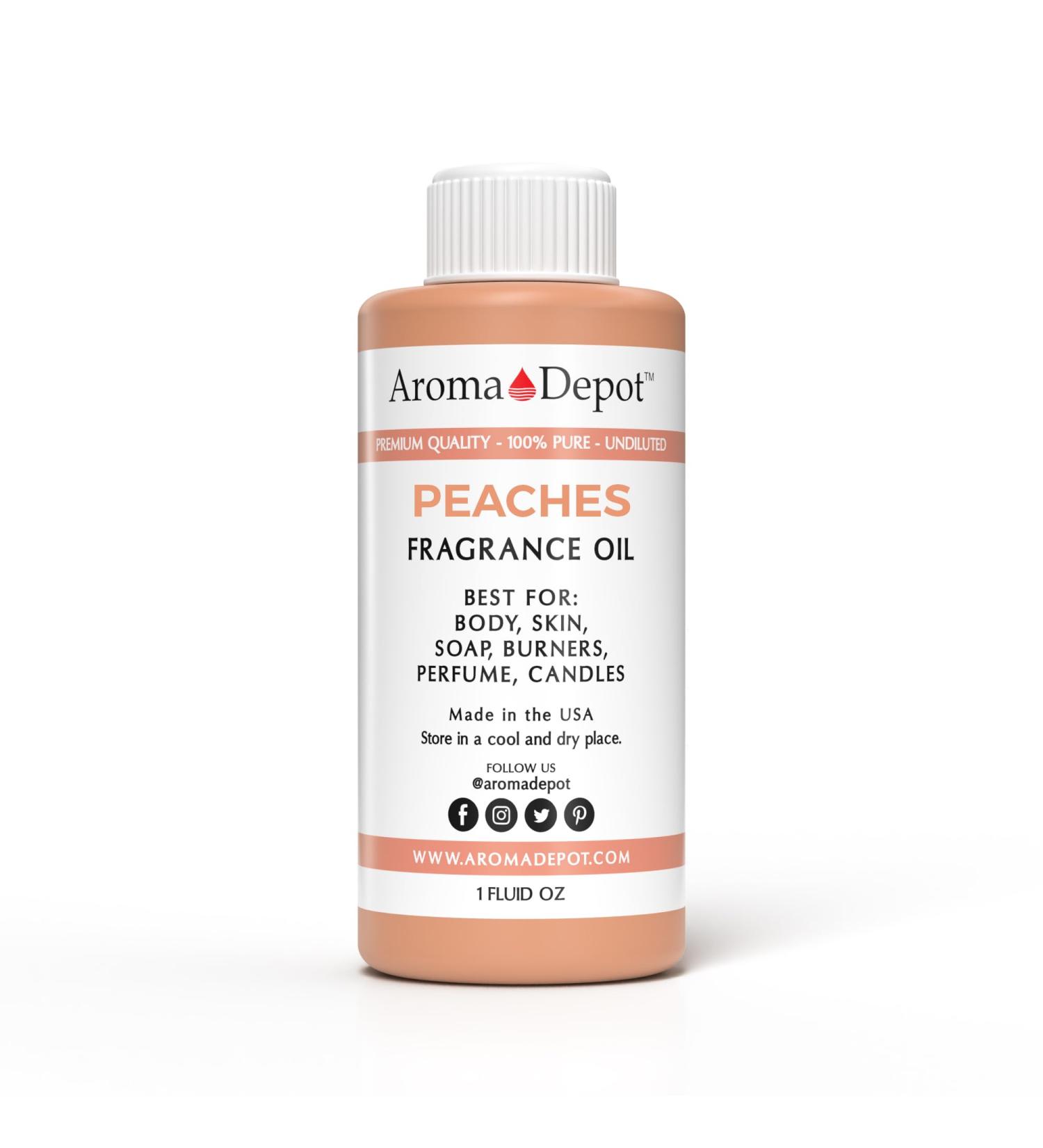 Aroma Depot Peach Type Perfume | Premium Quality Body Oil (7 Sizes) | Uncut Fragrance Oil - 1oz Roll On - Buy Online on GoSupps.com