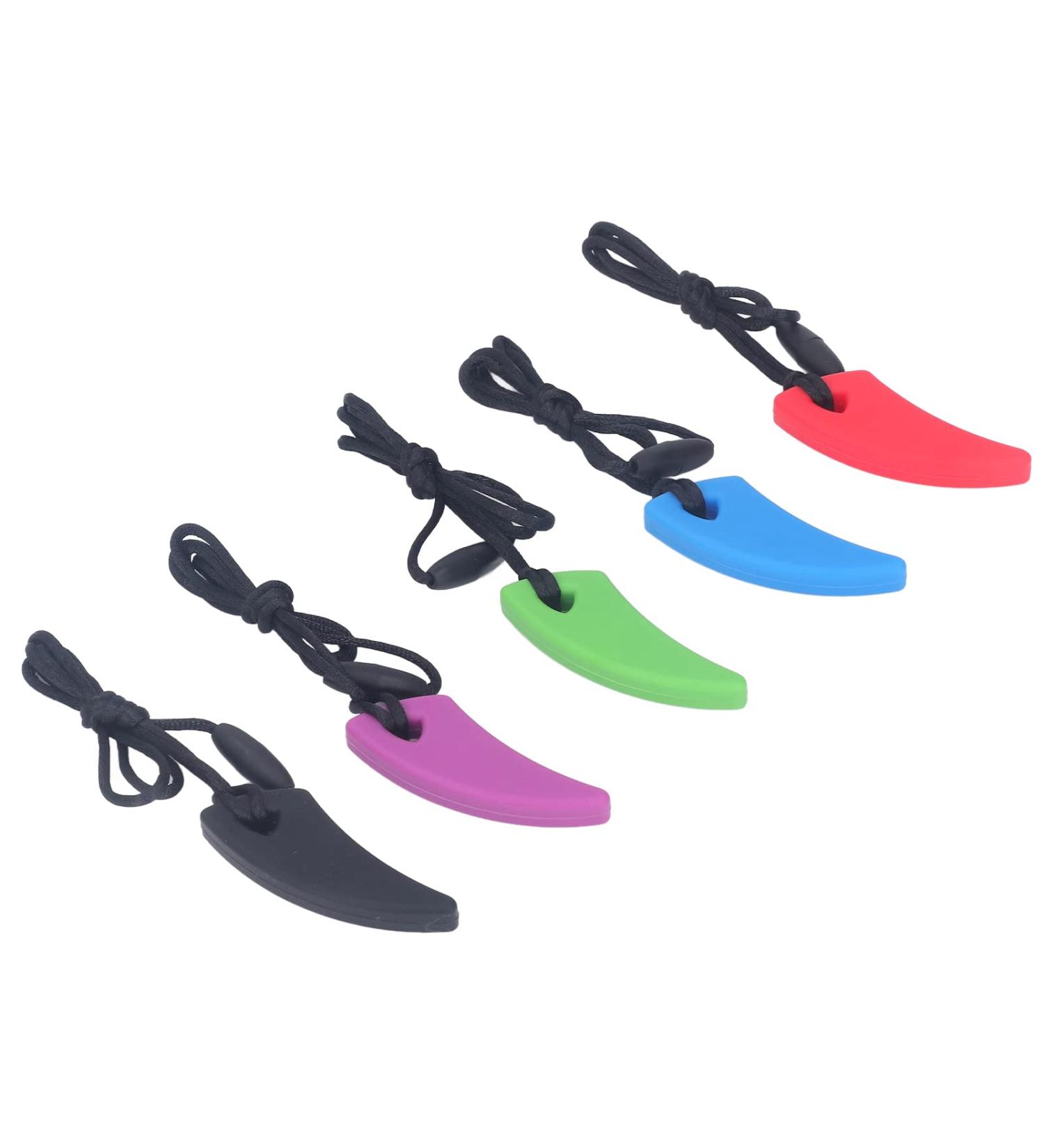 Buy Sensory Chew Necklace 5 Pack - Heat Resistant Ideal for Autism & Anxiety Relief - International Shipping Available - Buy Online on GoSupps.com