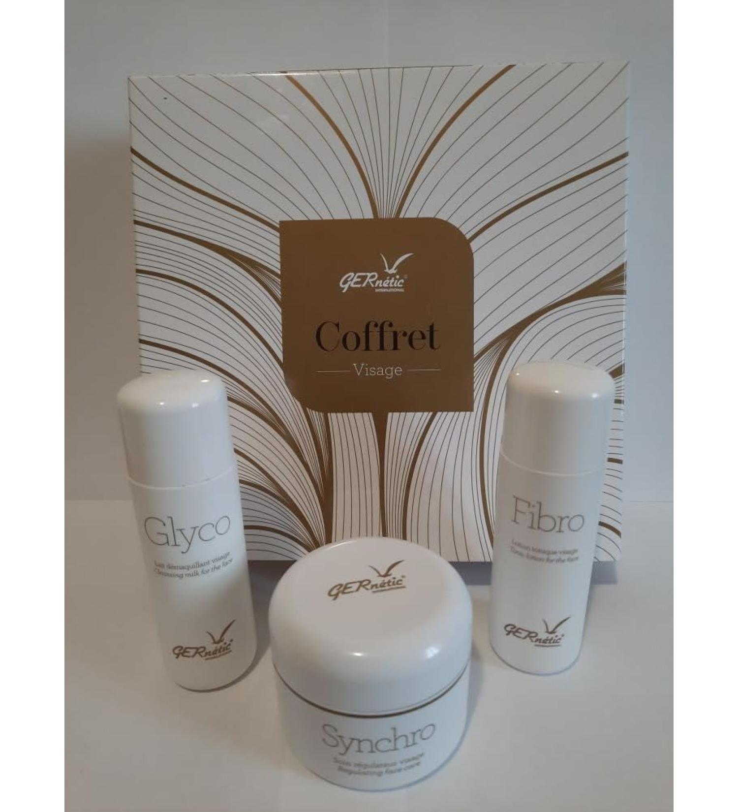 Gernetic International Special Box Glyco Cleansing Milk 50 ml Fibro delicate tonic lotion 50 ml Synchro Regenerating restorative facial cream for the night based on beeswax 50 ml - Buy Online on GoSupps.com