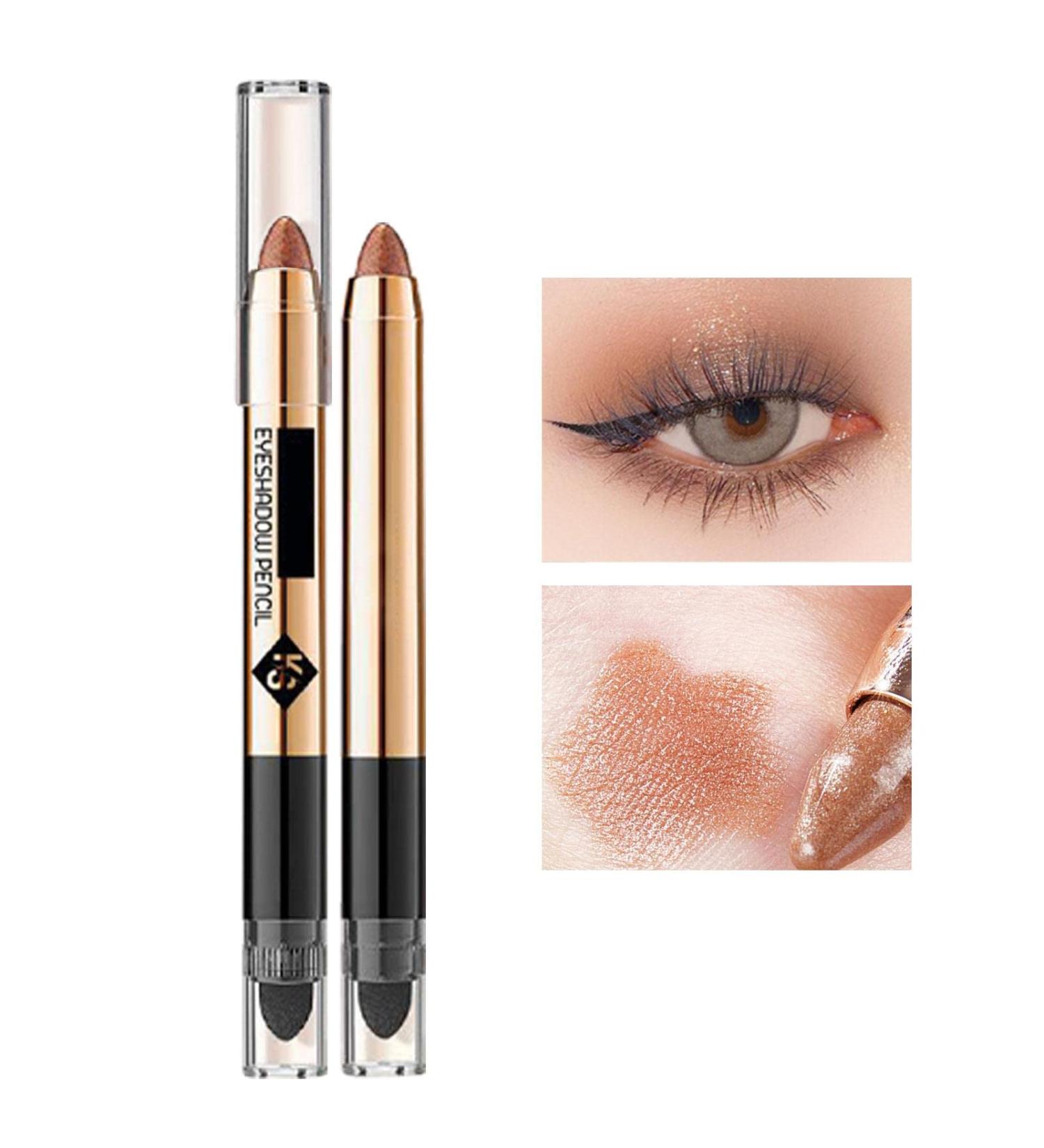 2 Pcs Shadow Pencil Pen Waterproof Long Lasting Eyeshadow Stick for Women Girls 2 in 1 | Waterproof Eyeshadow Stick Easily Freshen Up Makeup Keep You Beautiful All The Time Milk Tea Brown Fovolat 2 Pcs 03#milk Tea Brown - Buy Online on GoSupps.com