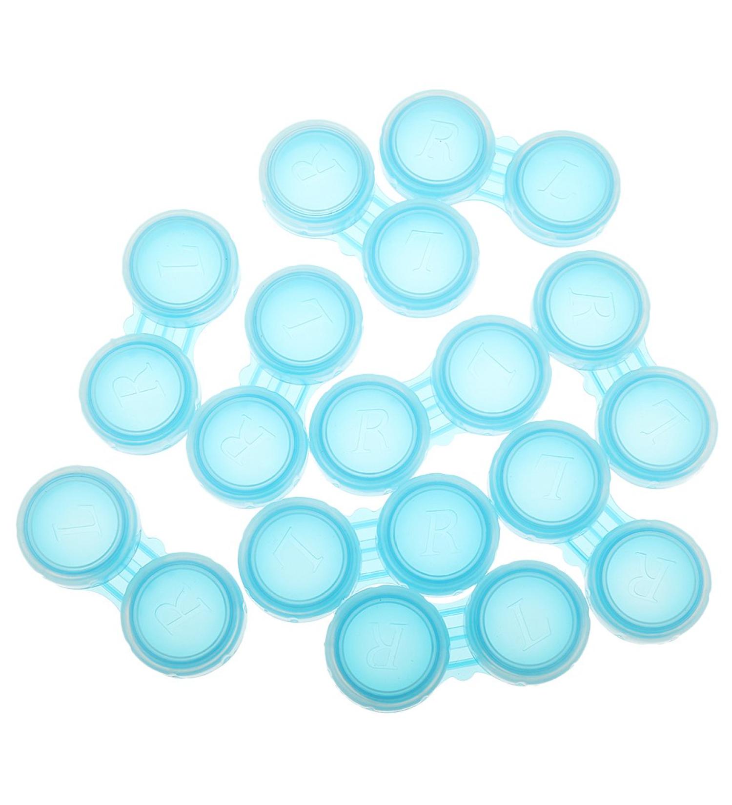 10pcs Portable Blue Contact Lens Holder Case - Travel Soaking Container for Easy Use - Buy Online on GoSupps.com
