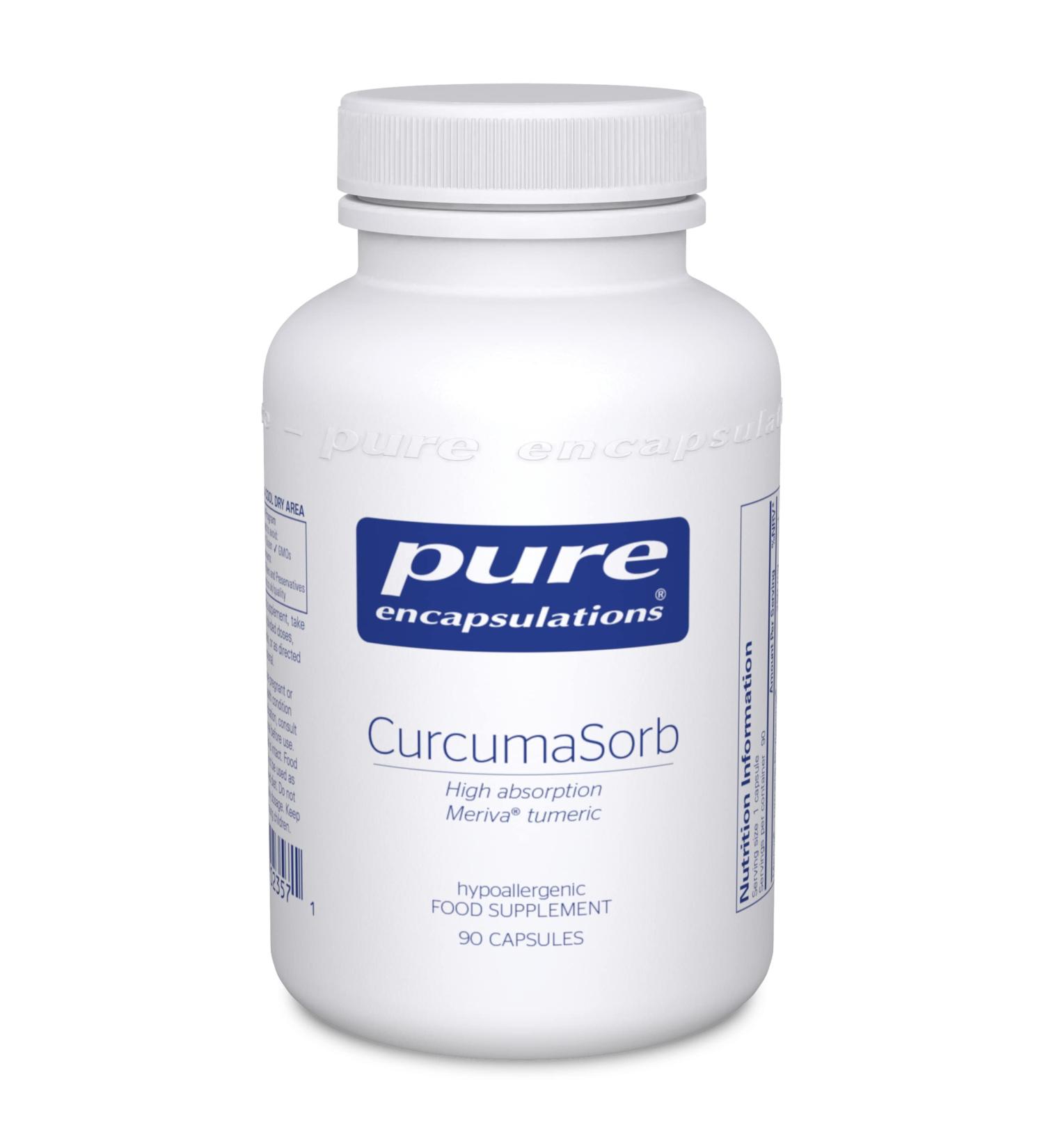 Pure Encapsulations CurcumaSorb - Meriva Turmeric Capsules - High Absorption Source of Curcumin - 90ct - Buy Online on GoSupps.com