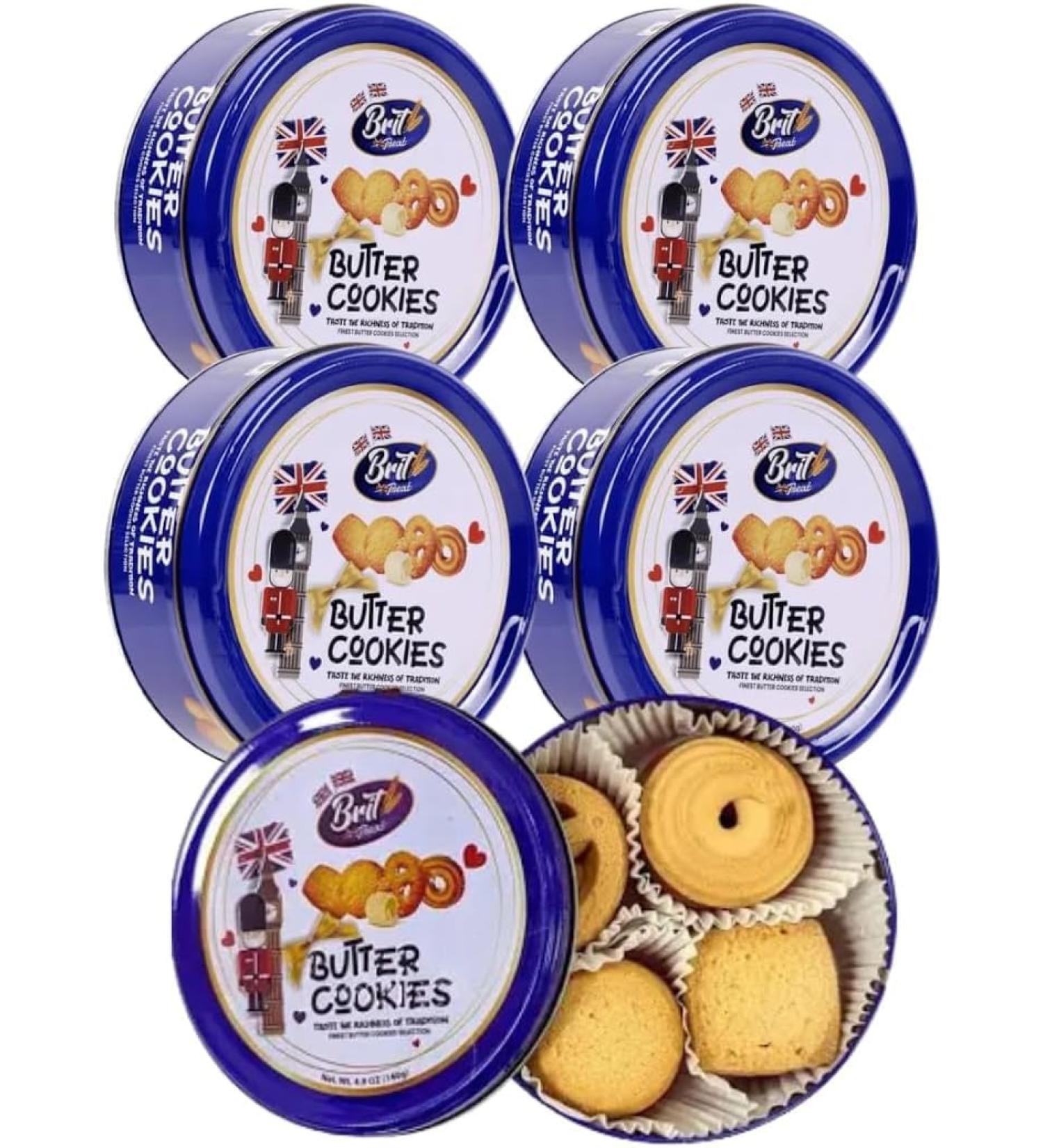 Zamfoods Deluxe Danish Butter Biscuit Assortment 140g Christmas Gift Set - British Treats Mothers & Father's Day Gift Cookie Gift (6 Boxes)