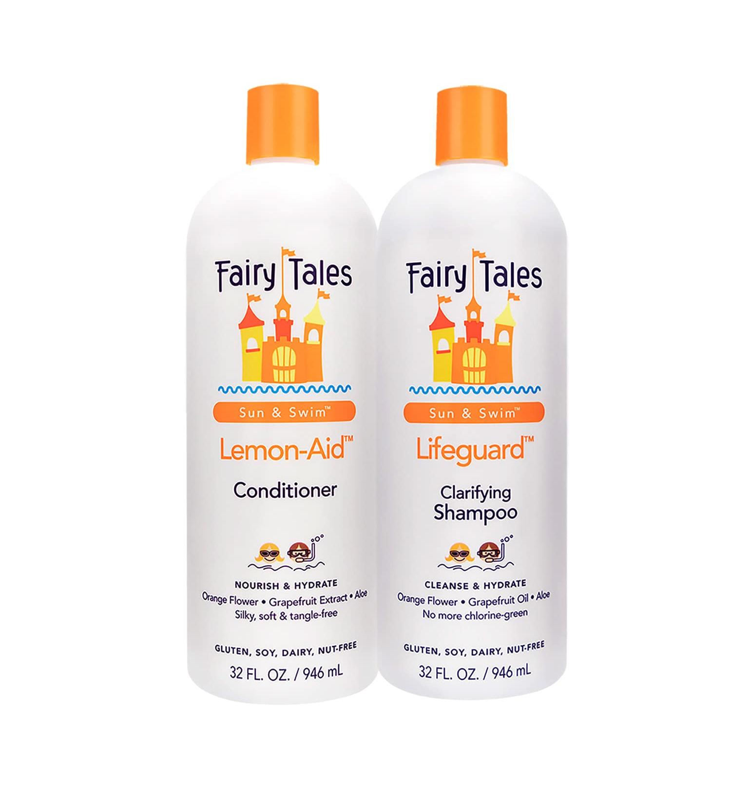 Kids Swim Shampoo & Conditioner Set | Chlorine Removal | Natural Ingredients | Made in USA | 32oz | No Parabens/Sulfates - Buy Online on GoSupps.com