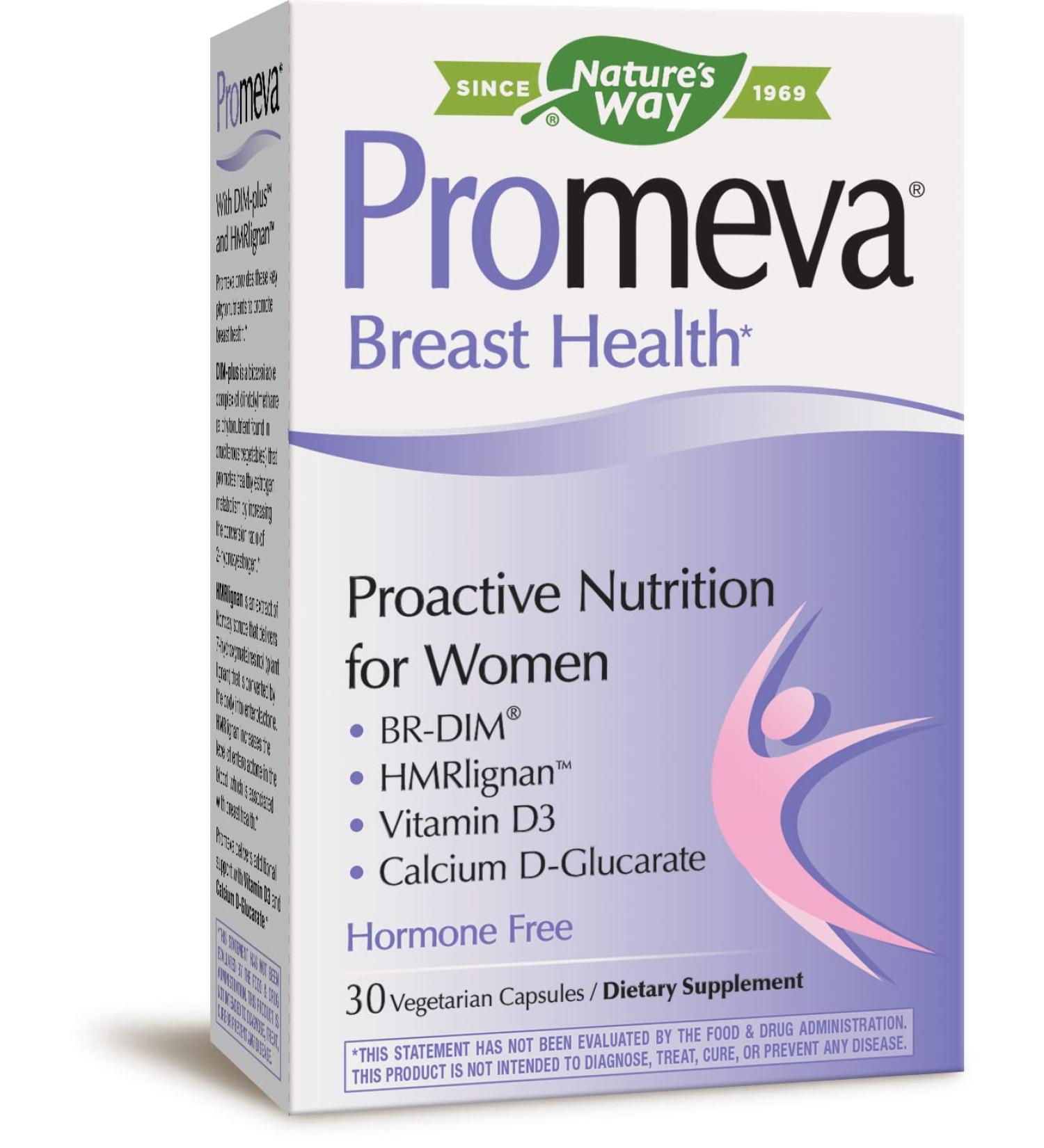 Nature's Way Promeva Breast Health - 30 Veg Capsules | Premium Support - Buy Online on GoSupps.com
