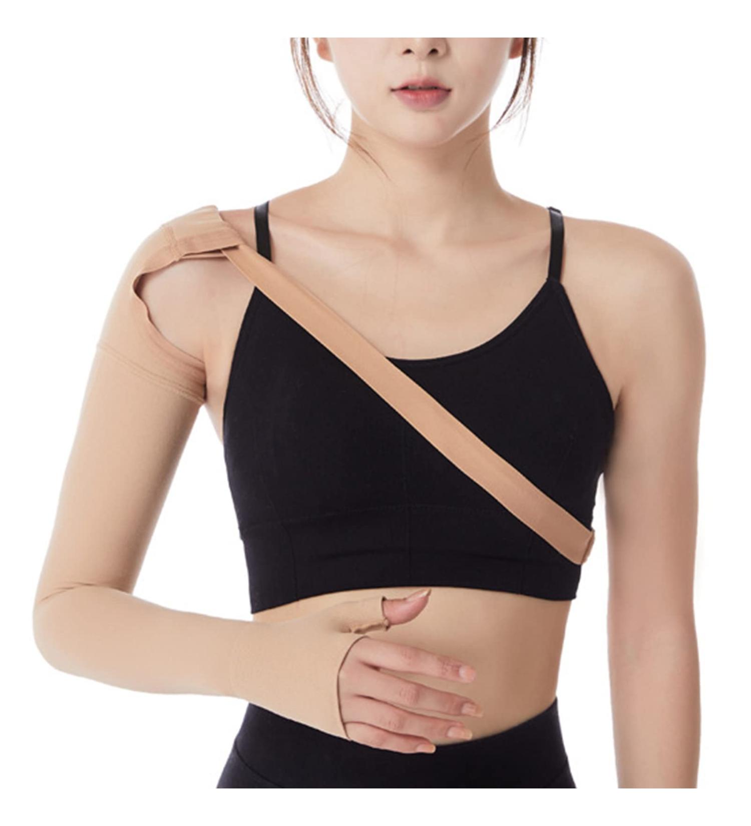 Lymphedema Compression Arm Sleeve for Mastectomy - Anti Swelling High Elasticity Right Hand XL - International Shipping Available - Buy Online on GoSupps.com