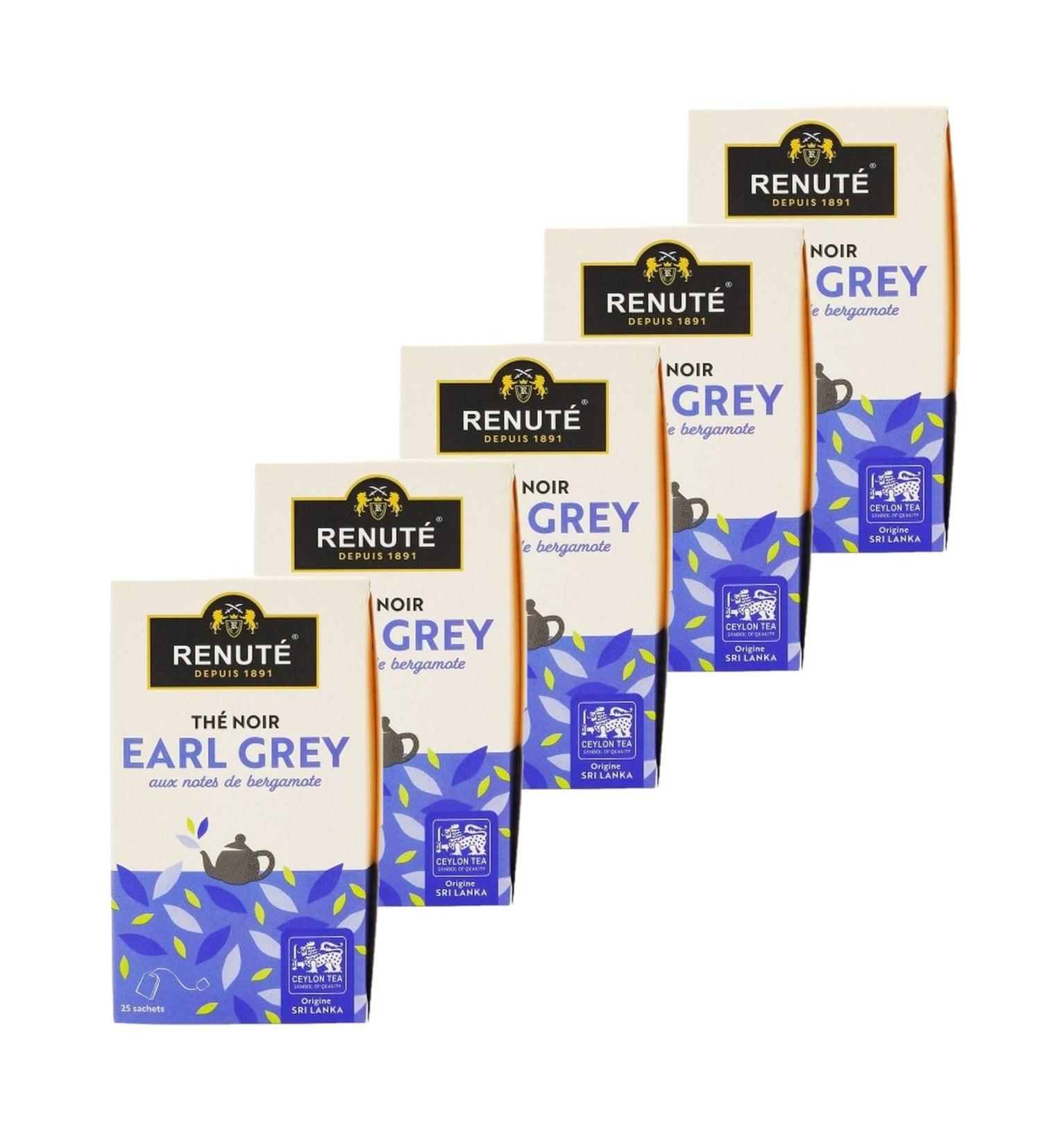  Renut Pack of 5 Bergamot Black Tea - 25 tea bags - 50g tin - Buy Online on GoSupps.com