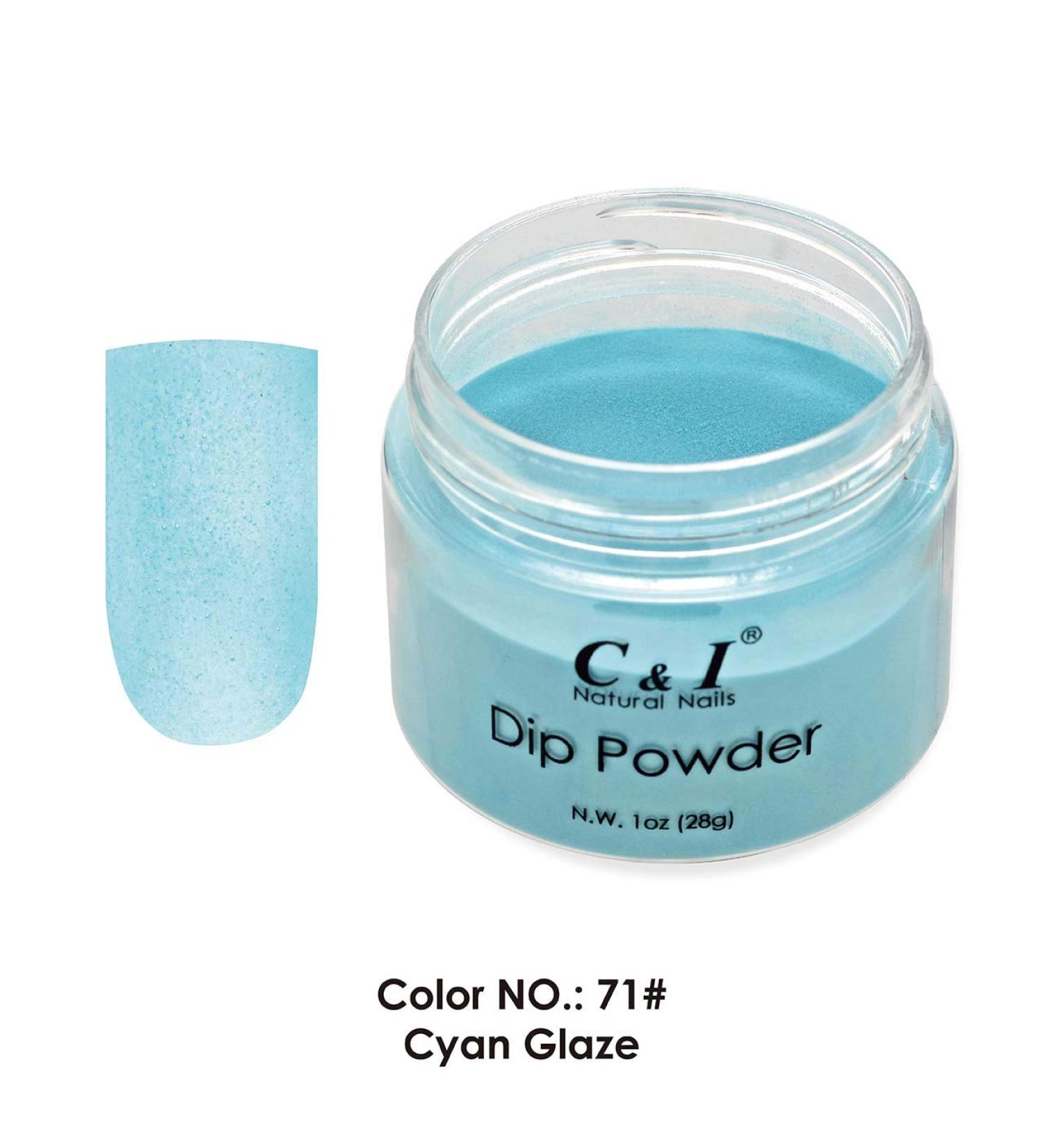 C&I Dip Powder Color No. 71 Cyan Glaze for Nail Color 1 oz / 28 g Translucent System - Buy Online on GoSupps.com