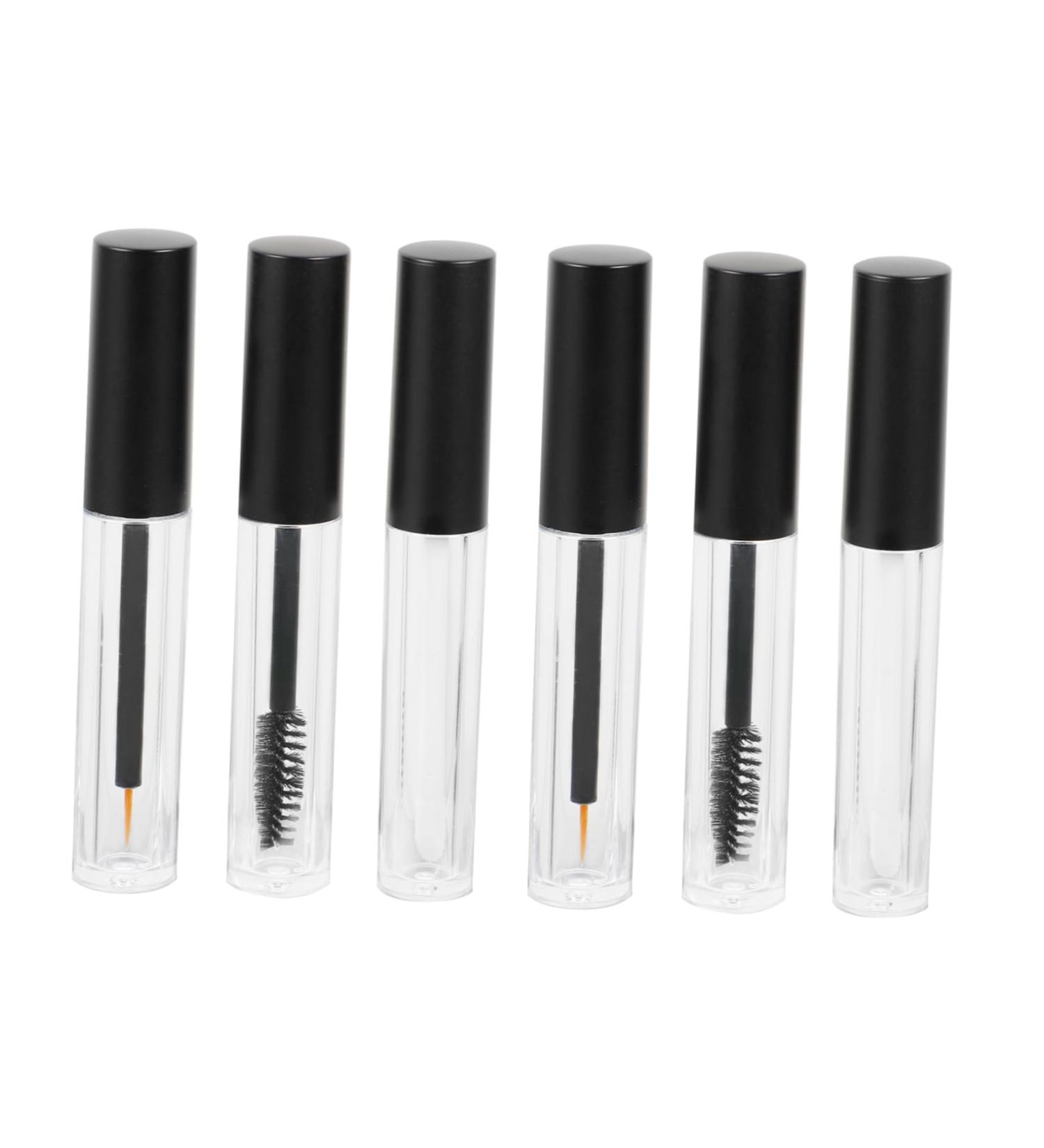 SOESFOUFU 6pcs Eyeliner Eyelash Bottle Lash Mascara Lip Gloss Tubes Transparent Mascara Clear Lipgloss Plastic - Buy Online on GoSupps.com