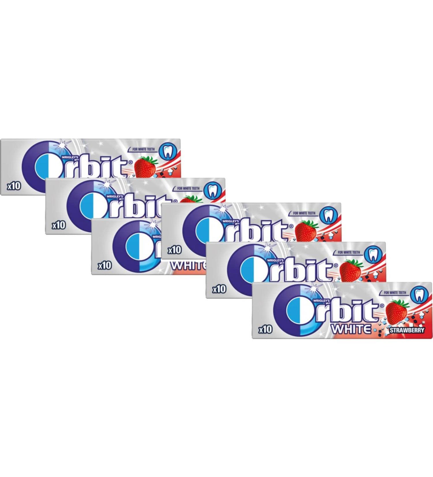 6 x 10 Pieces Strawberry Flavour Chewing Gum Fresh Breath Clean White Teeth