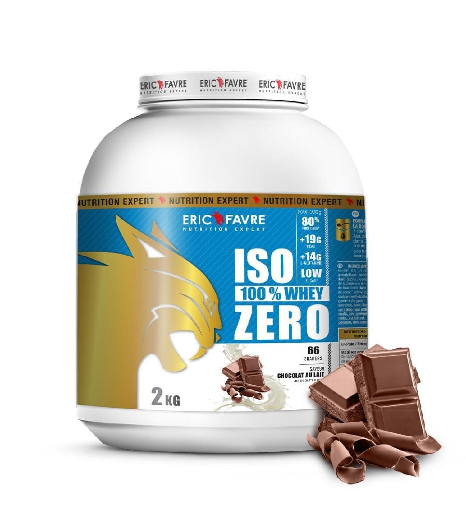 ISO Whey Zero 100% Pure Whey Protein Isolate Tasty Muscle Gain Quickly Assimilable Eric Favre Laboratory 2 kg Milk Chocolate - Buy Online on GoSupps.com