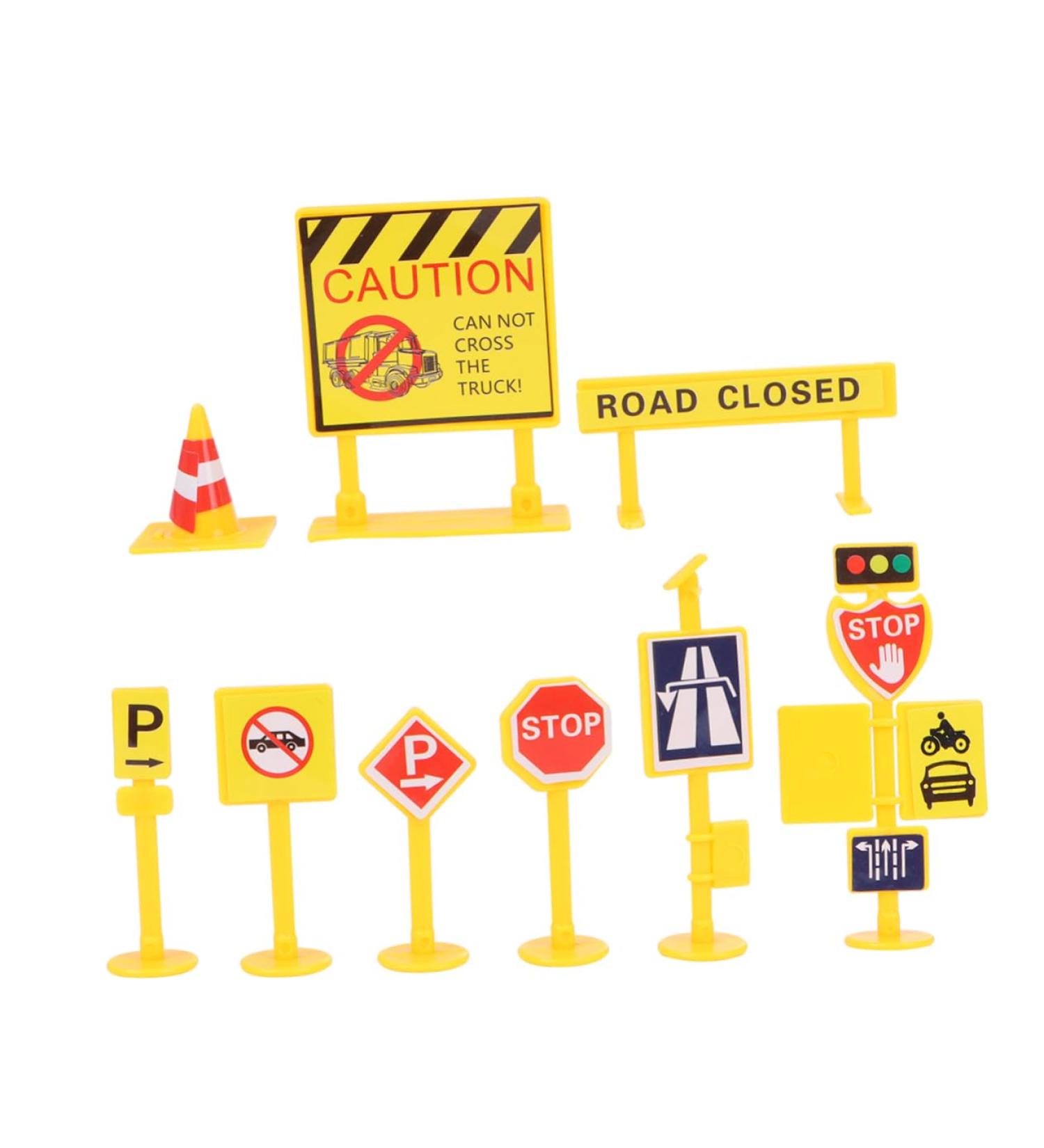 Fireman Birthday Cake Toppers - Kids Cupcake Decorations Set with Road Sign Picks - Firefighter Theme Party Supplies - Buy Online on GoSupps.com