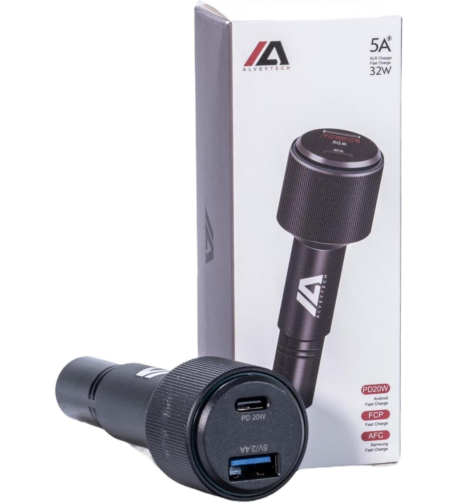 AlveyTech XLR Dual Port Charger Adapter with USB For Charging Cell Phone and Accessories on Electric Mobility Scooter Power Chair Recreational Bikes & Scooters - Buy Online on GoSupps.com